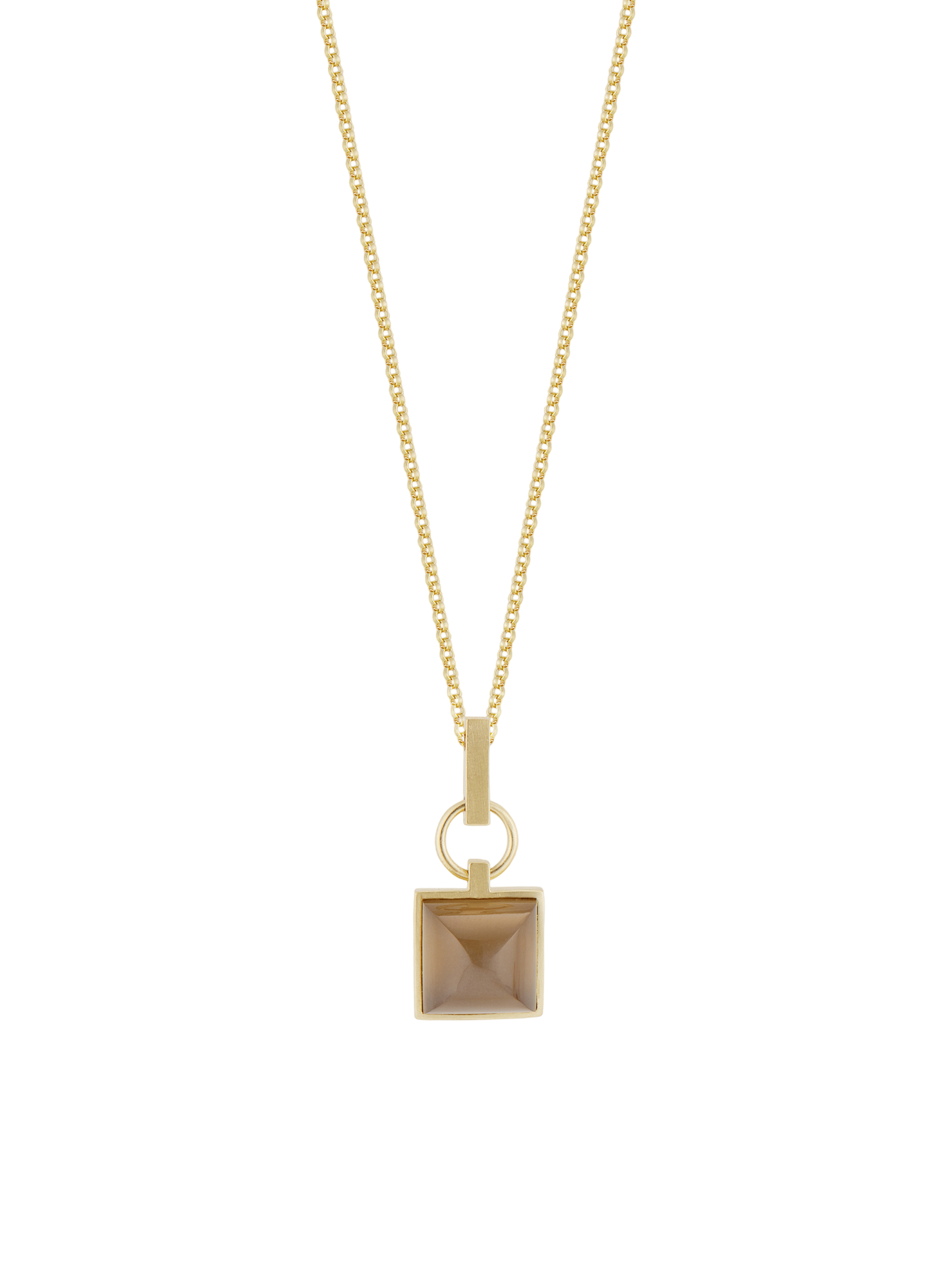 Petite square keep pendant necklace