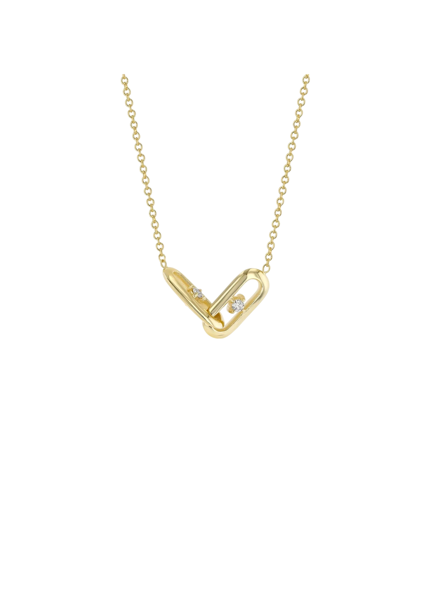 OG Links + Double Sided Diamonds Necklace