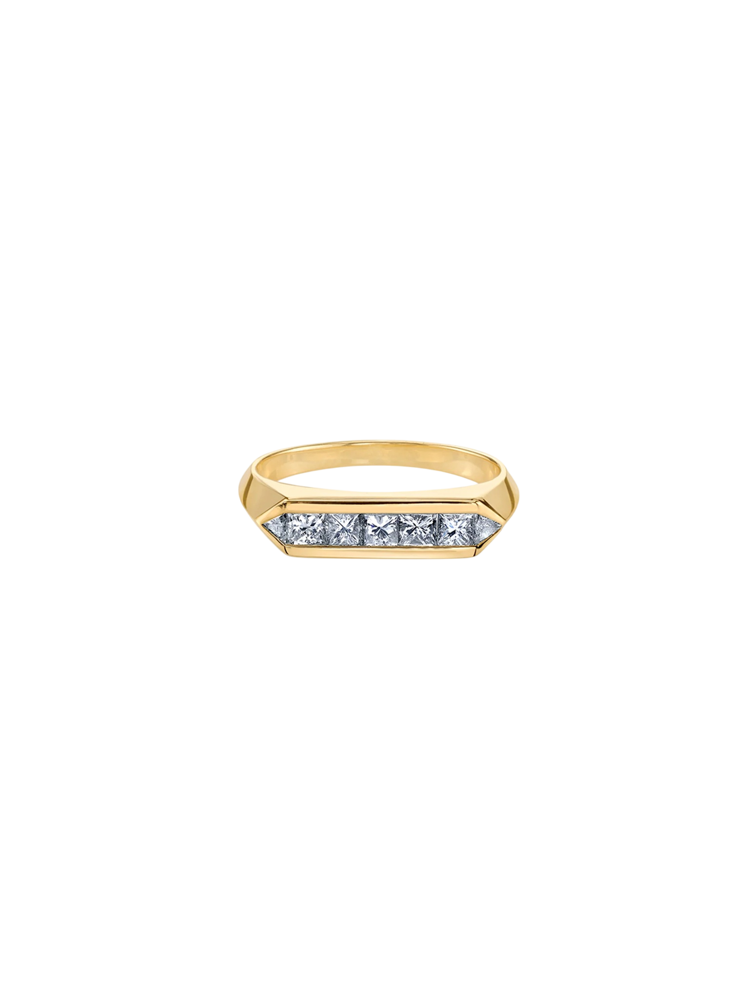 Trillion and Princess Wide Chevron Band