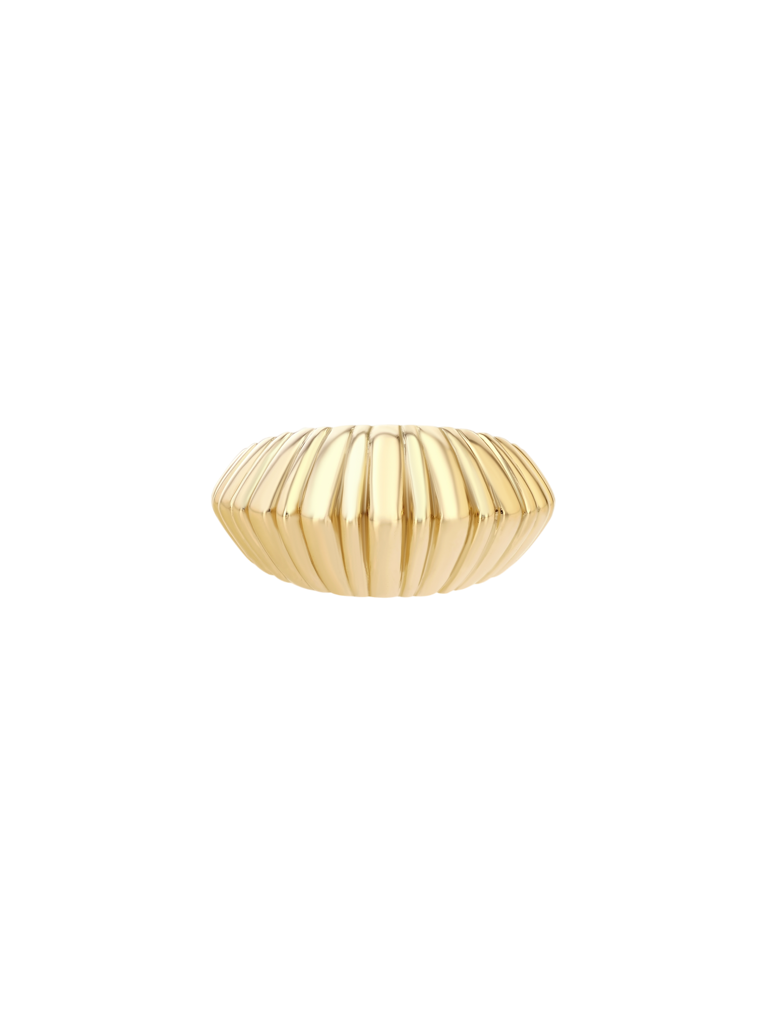 XL Fluted Crescent Ring