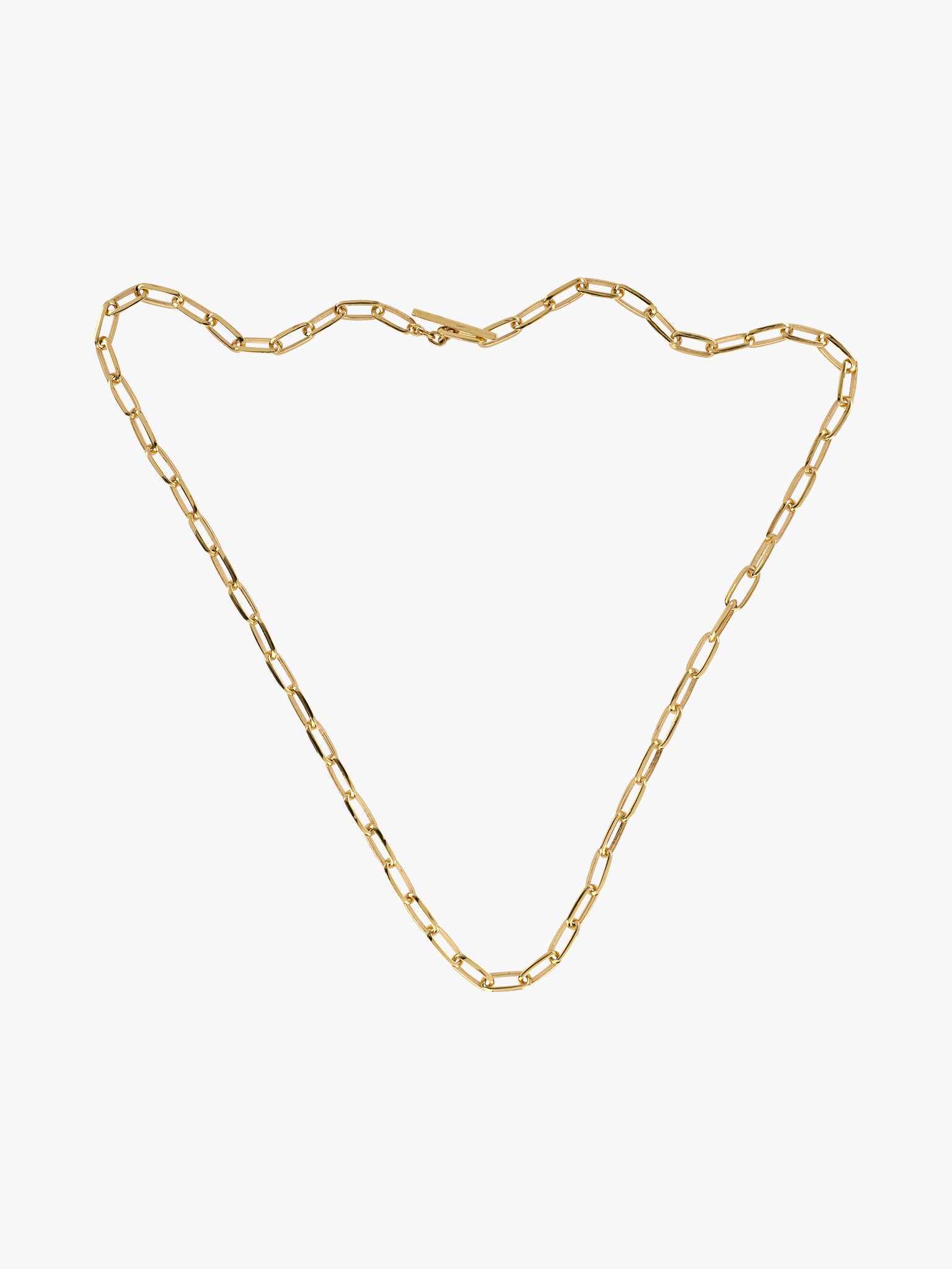 Knife edge oval link chain