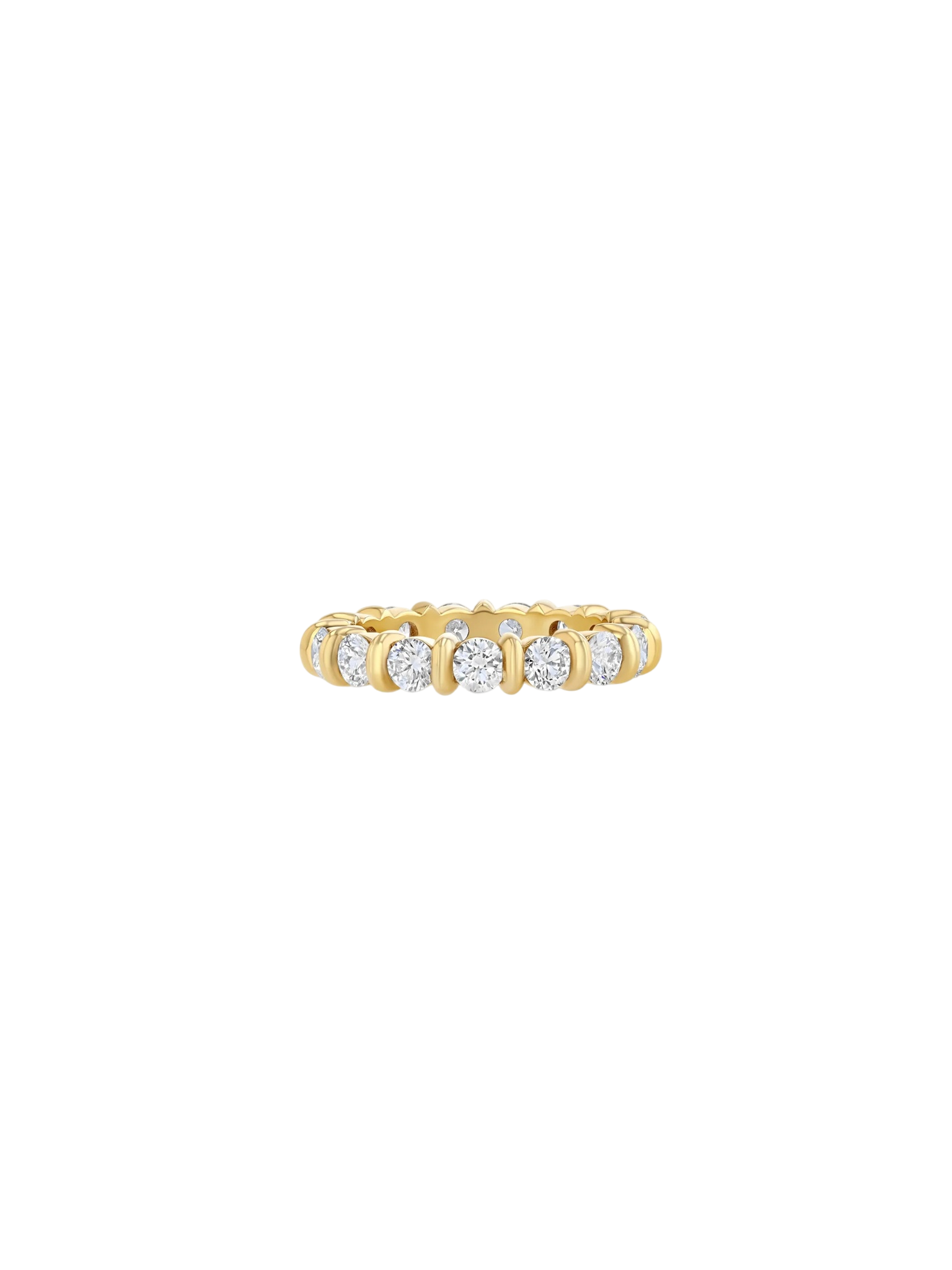 Medium Fluted Bar Eternity Band