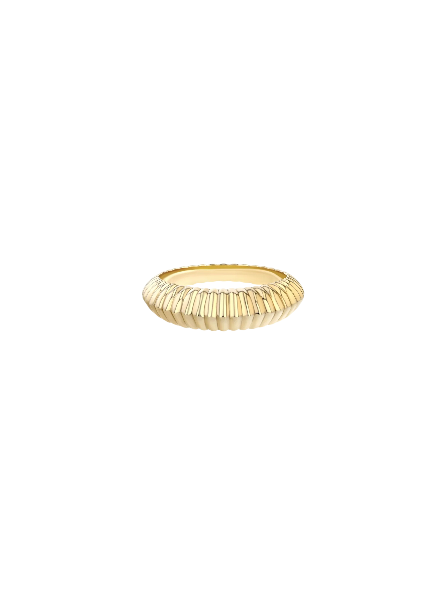 Fluted Crescent Ring