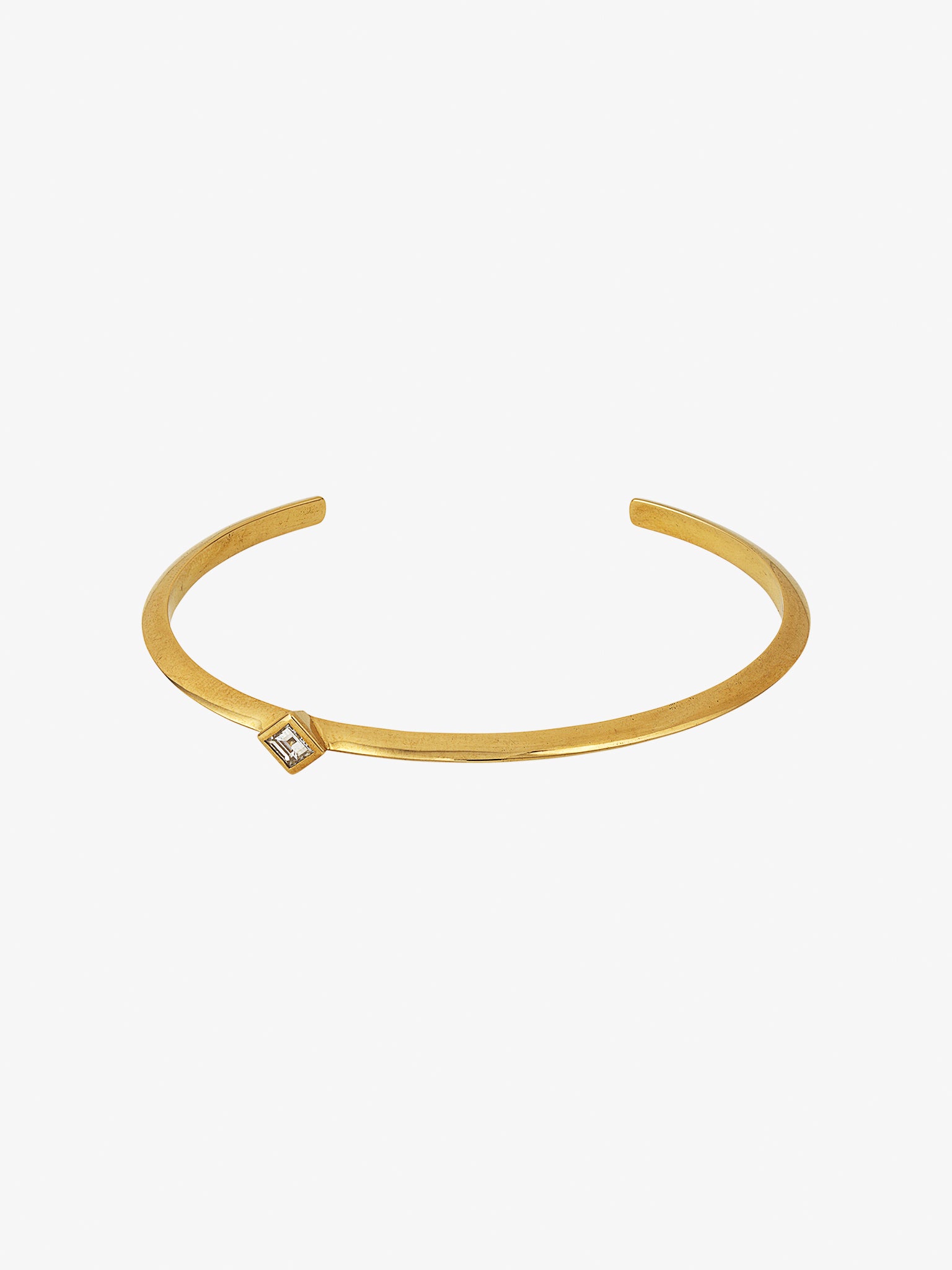 Carre offset diamond cuff