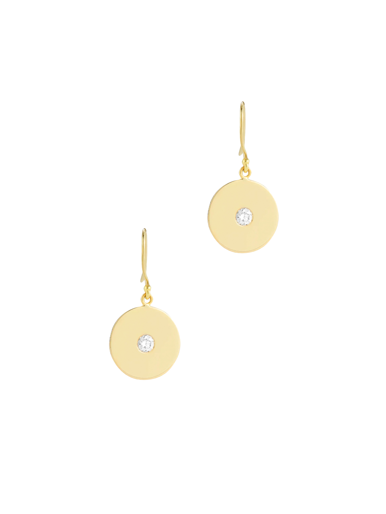 Diamond Disk Earrings