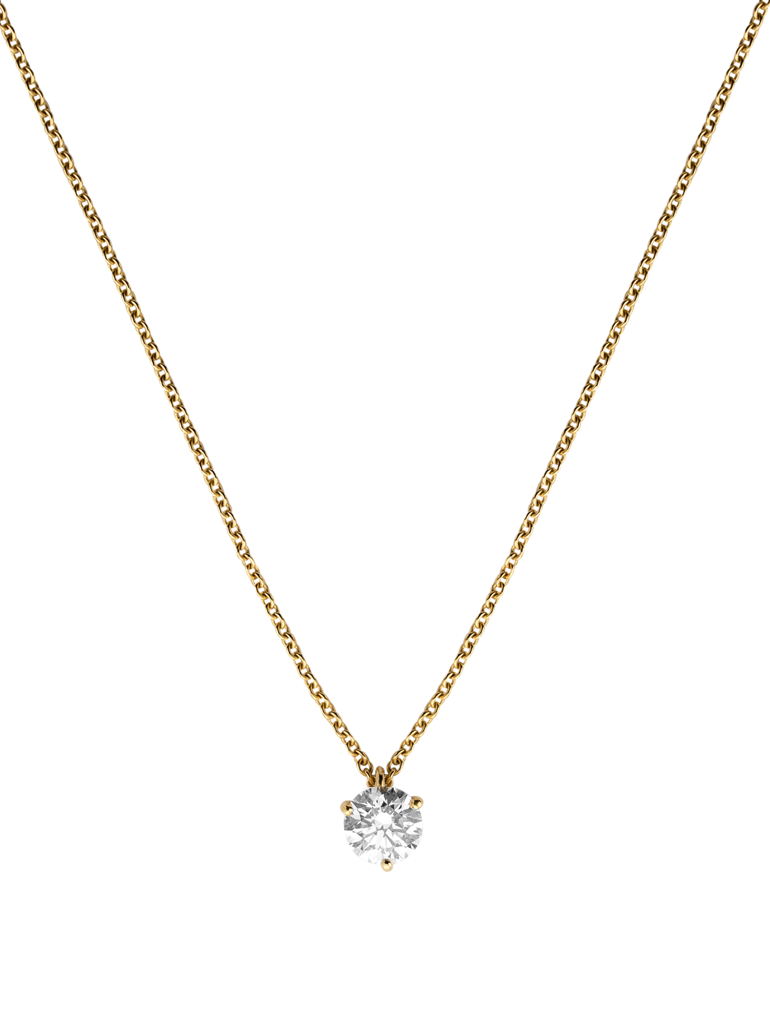Necklace pur.e 1ct - 18k yellow gold