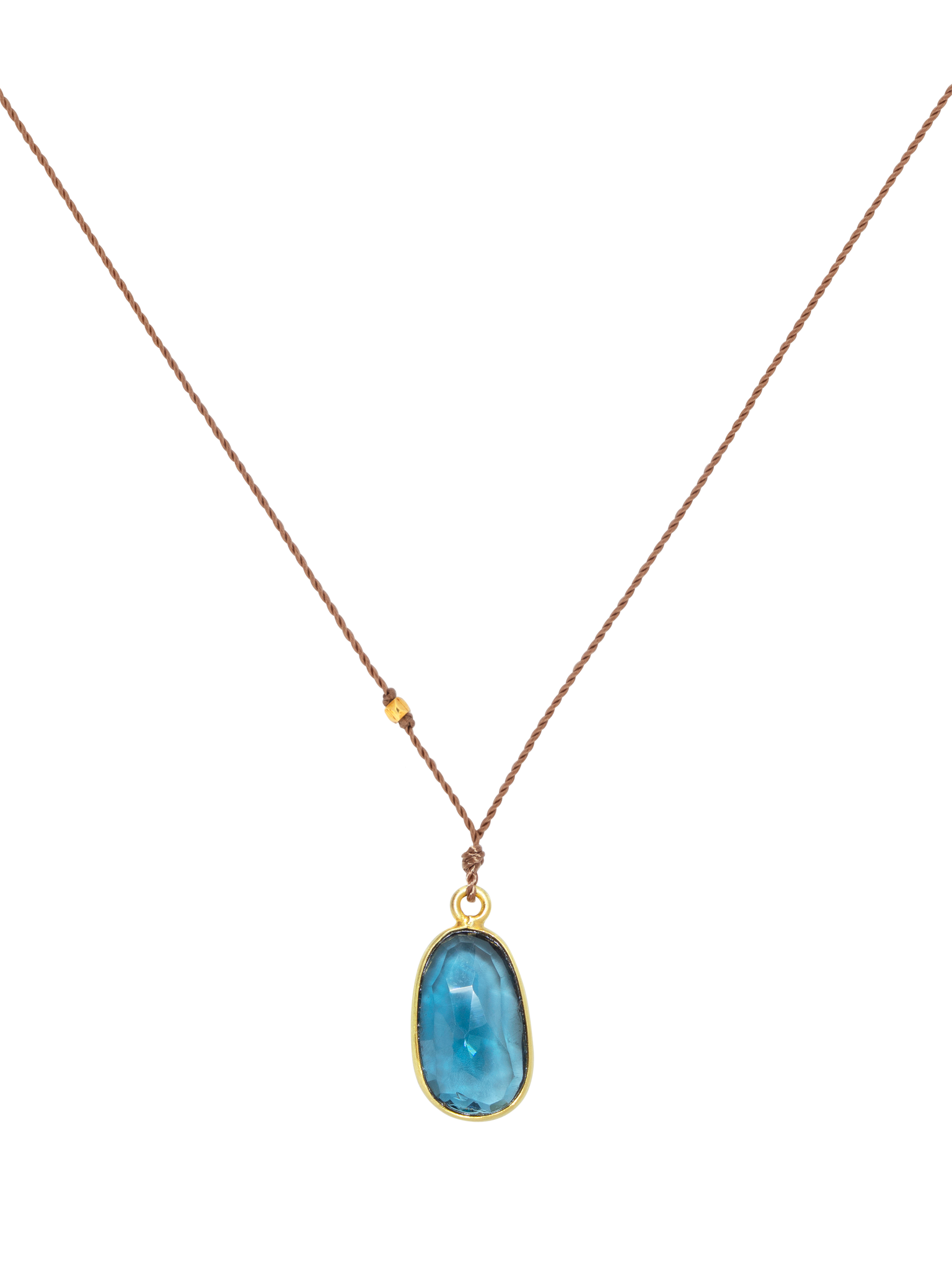 London blue topaz pendant necklace