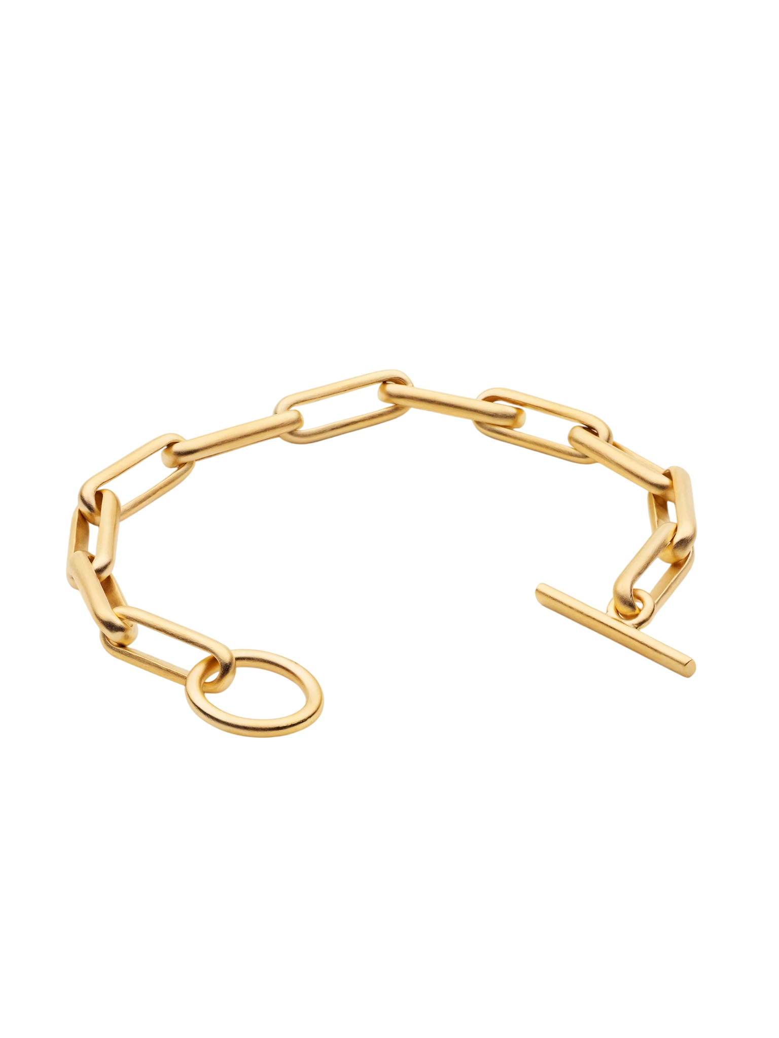 Barbara Link Bracelet in Matte Gold