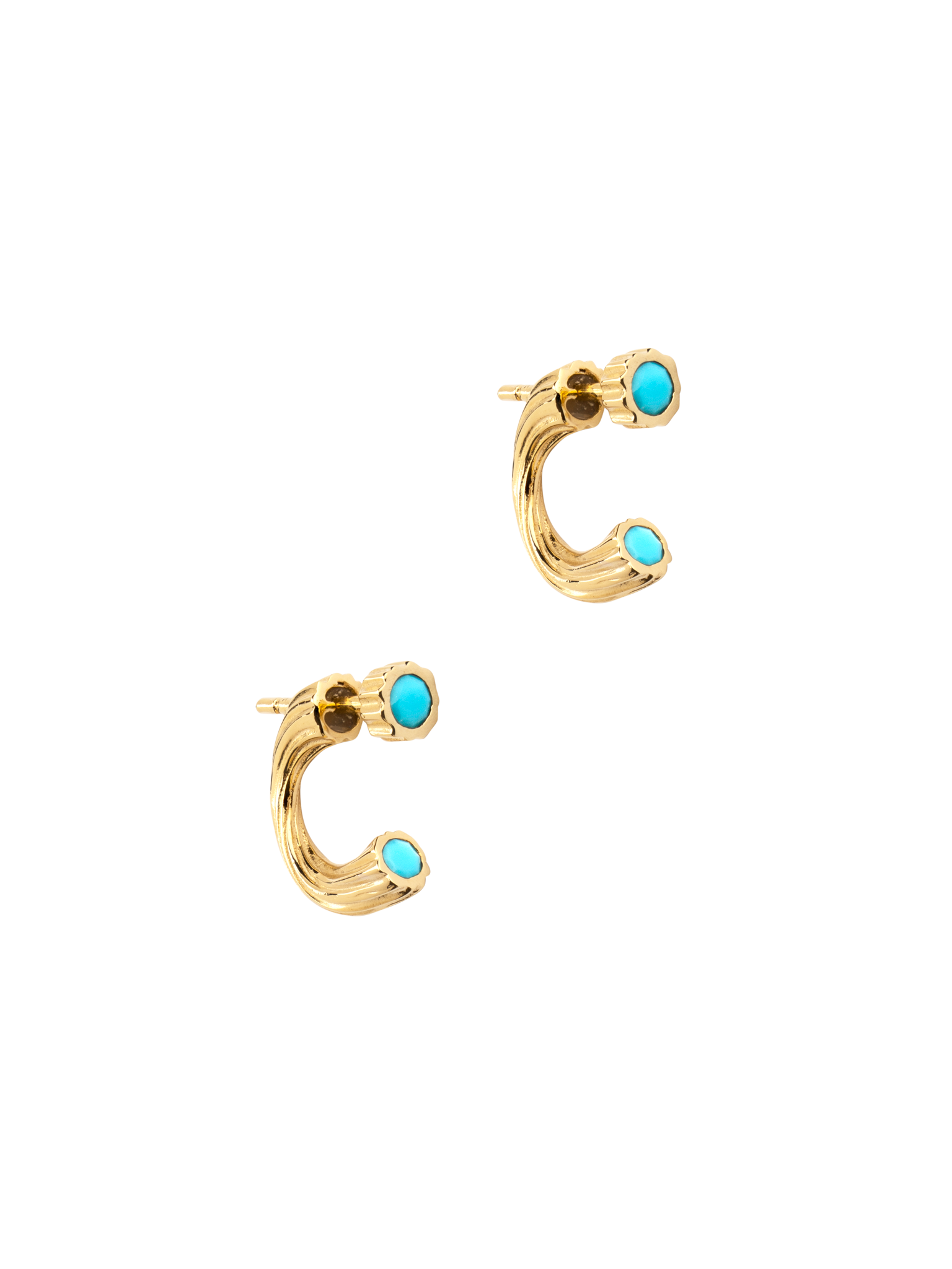 Turquoise earjacket earrings