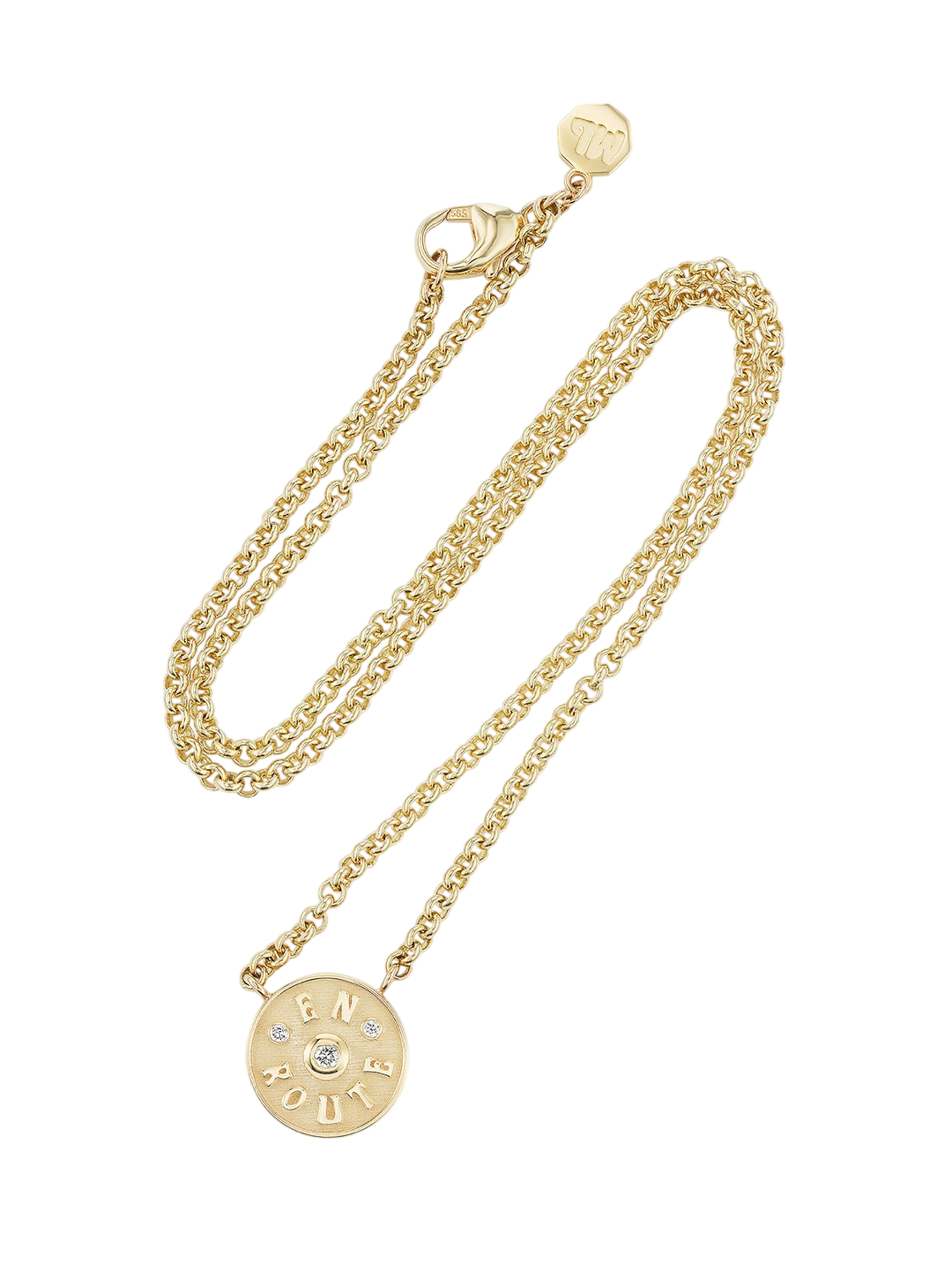 Petite En Route Necklace White Diamond
