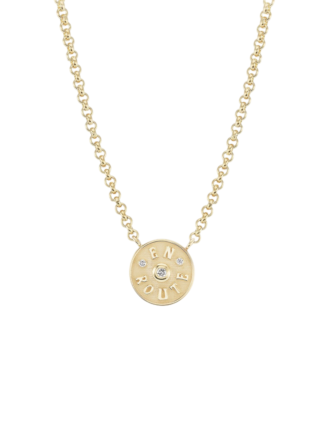 Petite En Route Necklace White Diamond
