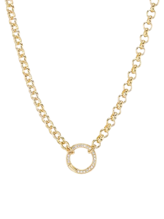Pave Clasp 4.0 Rolo Chain