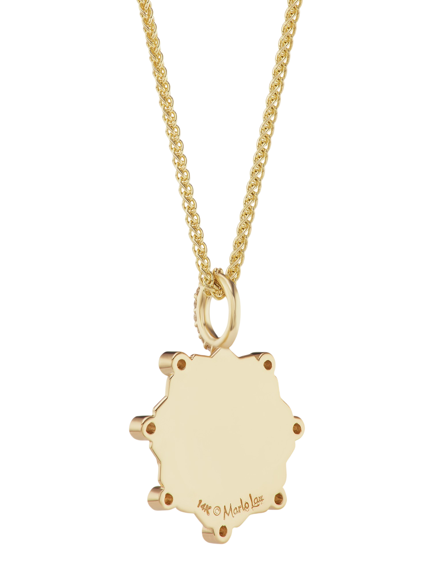 Alphabet Coin Diamond Necklace