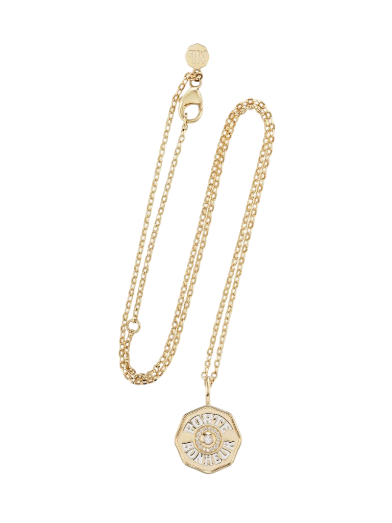 Mini Diamond Halo Porte Bonheur Pearl