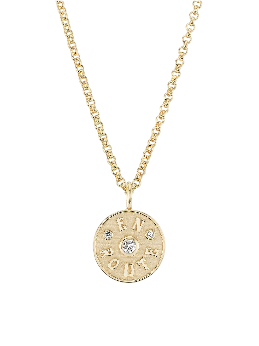 Mini En Route Necklace White Diamond