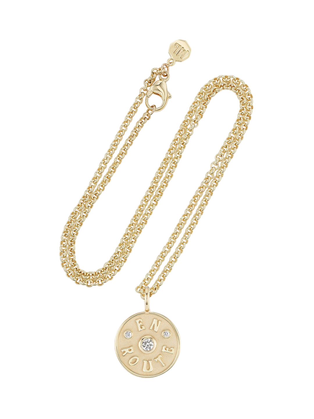 Mini En Route Necklace White Diamond