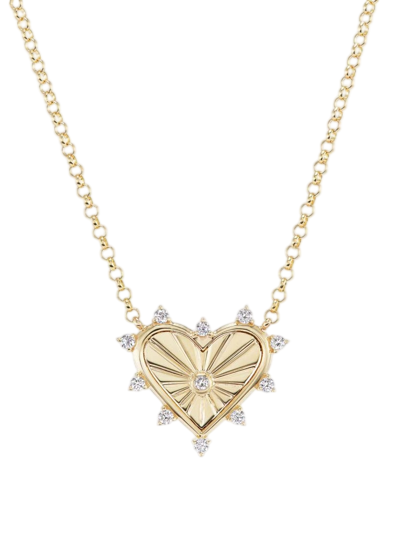 Small Spiked Heart Attached Necklace