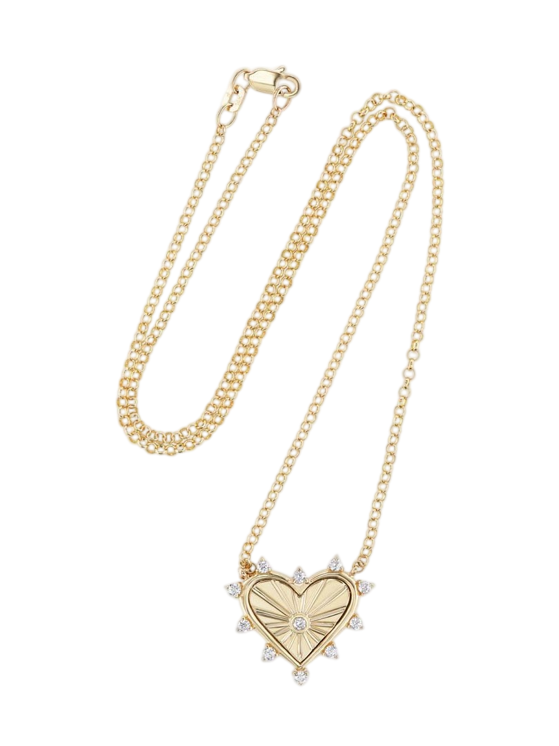 Small Spiked Heart Attached Necklace