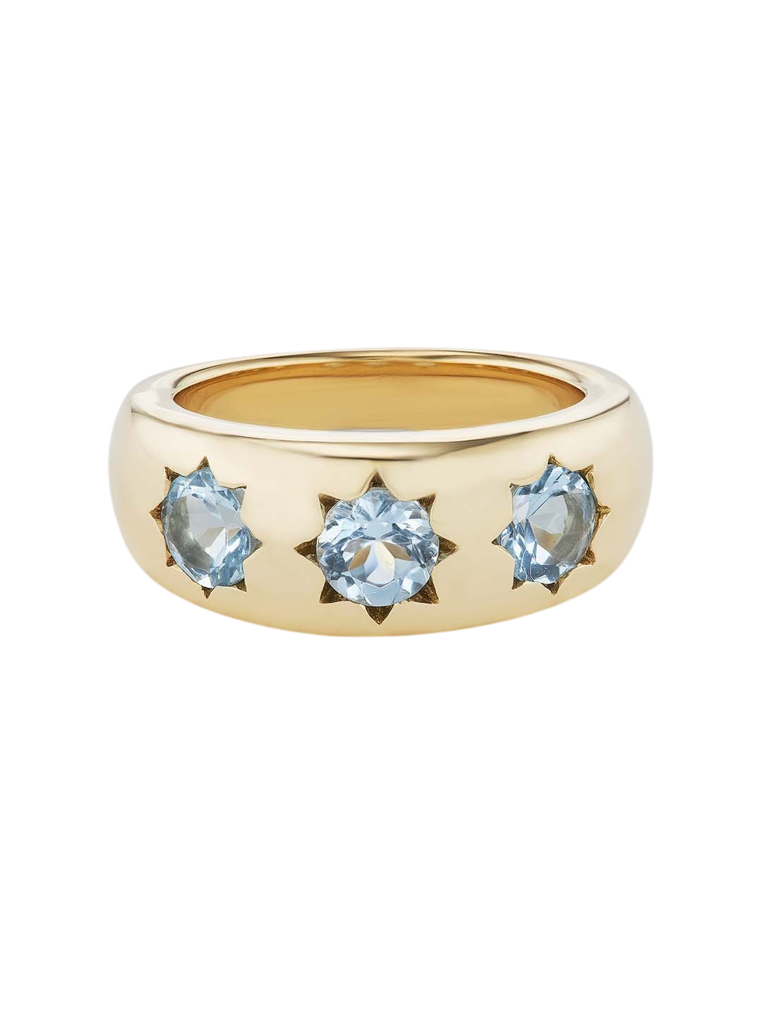 Gemma Starburst Ring Aqua