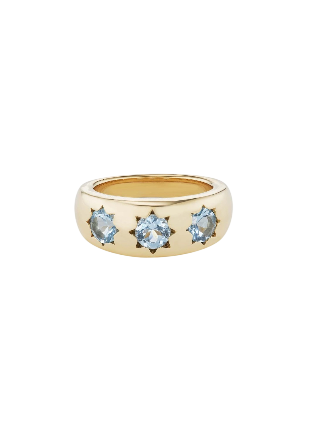 Gemma Starburst Ring Aqua photo