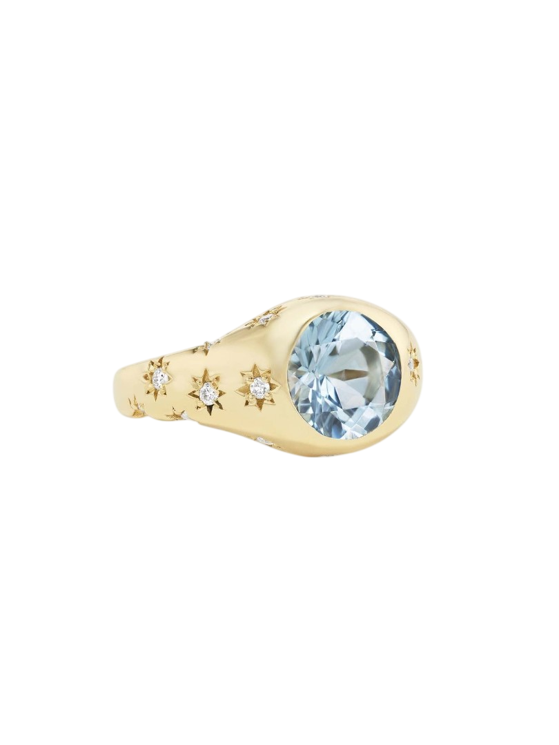 Disco Ring Santa Maria Aquamarine photo