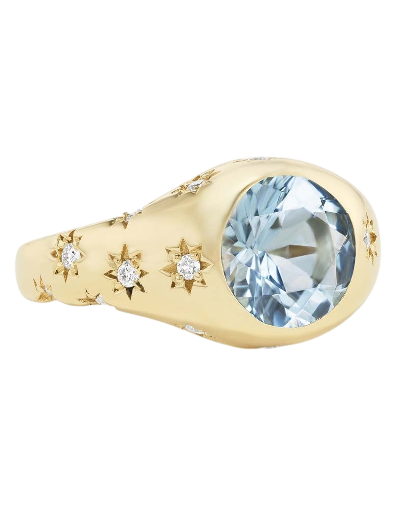 Disco Ring Santa Maria Aquamarine