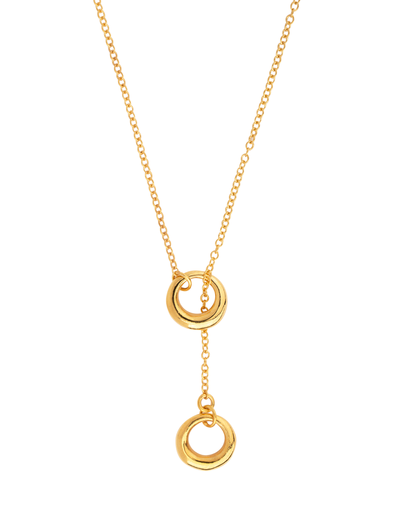 Tapering taurus sliding necklace in gold