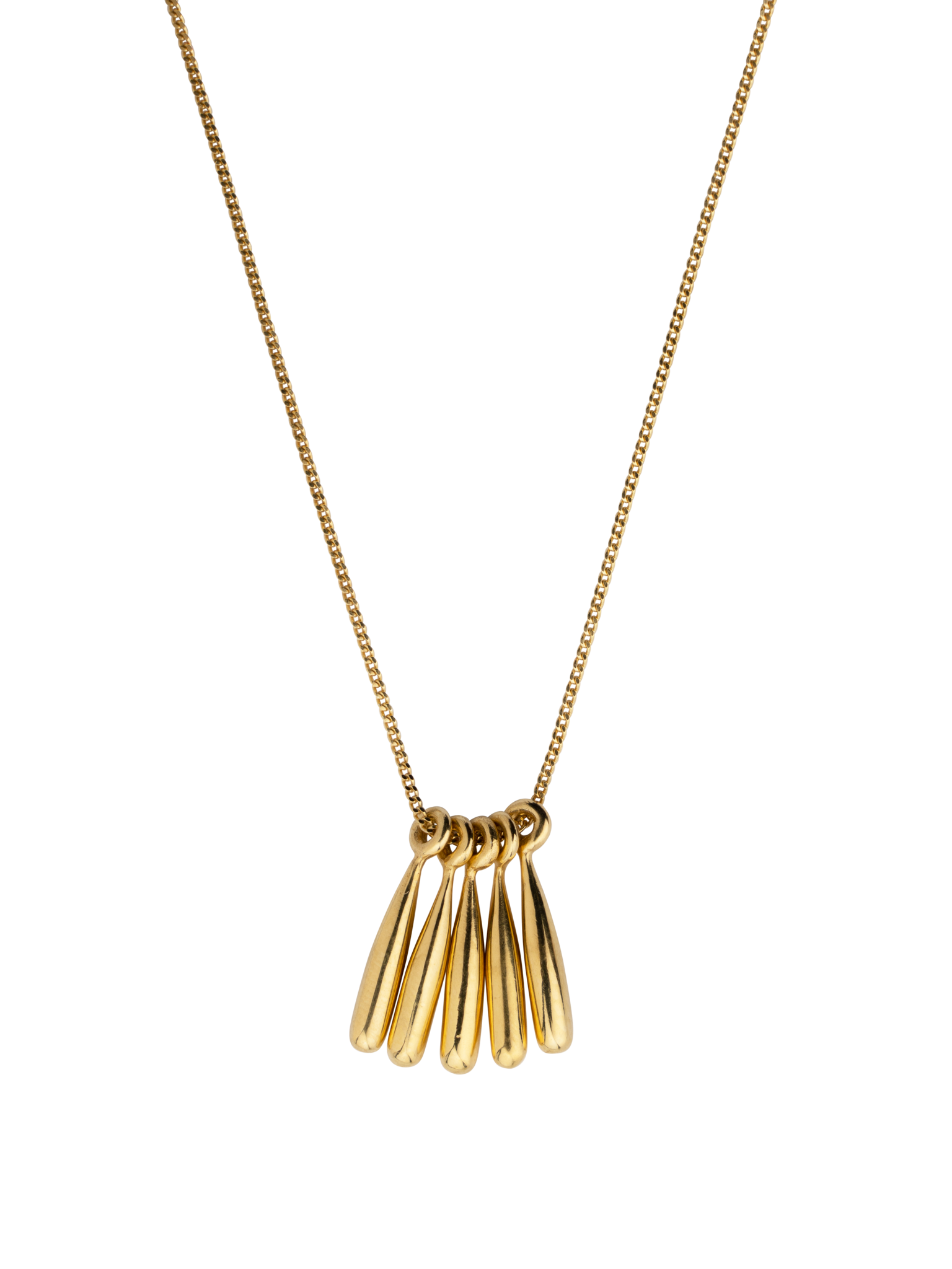 Golden skittle curb necklace