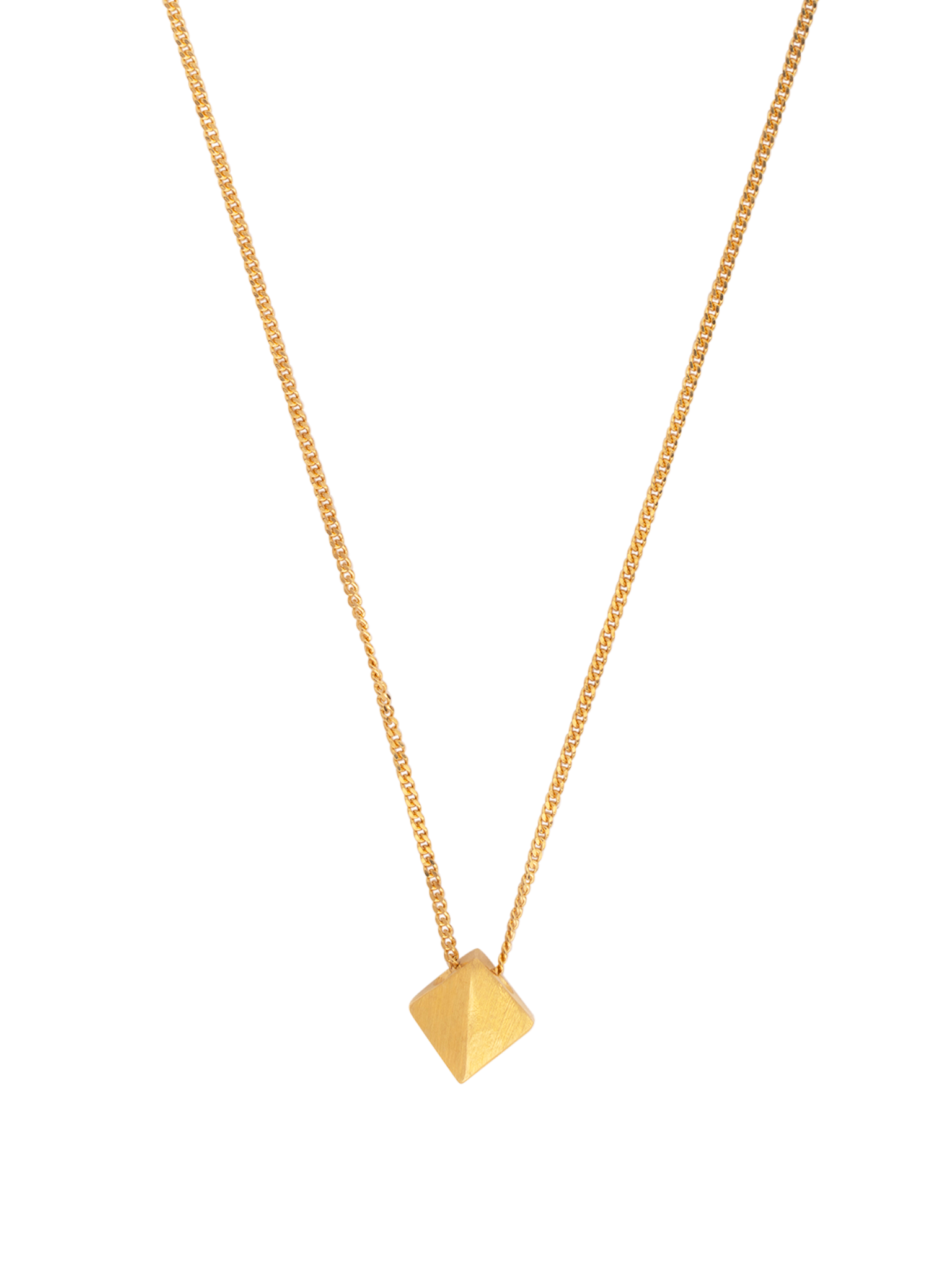 Geo-necklace in gold plated silver