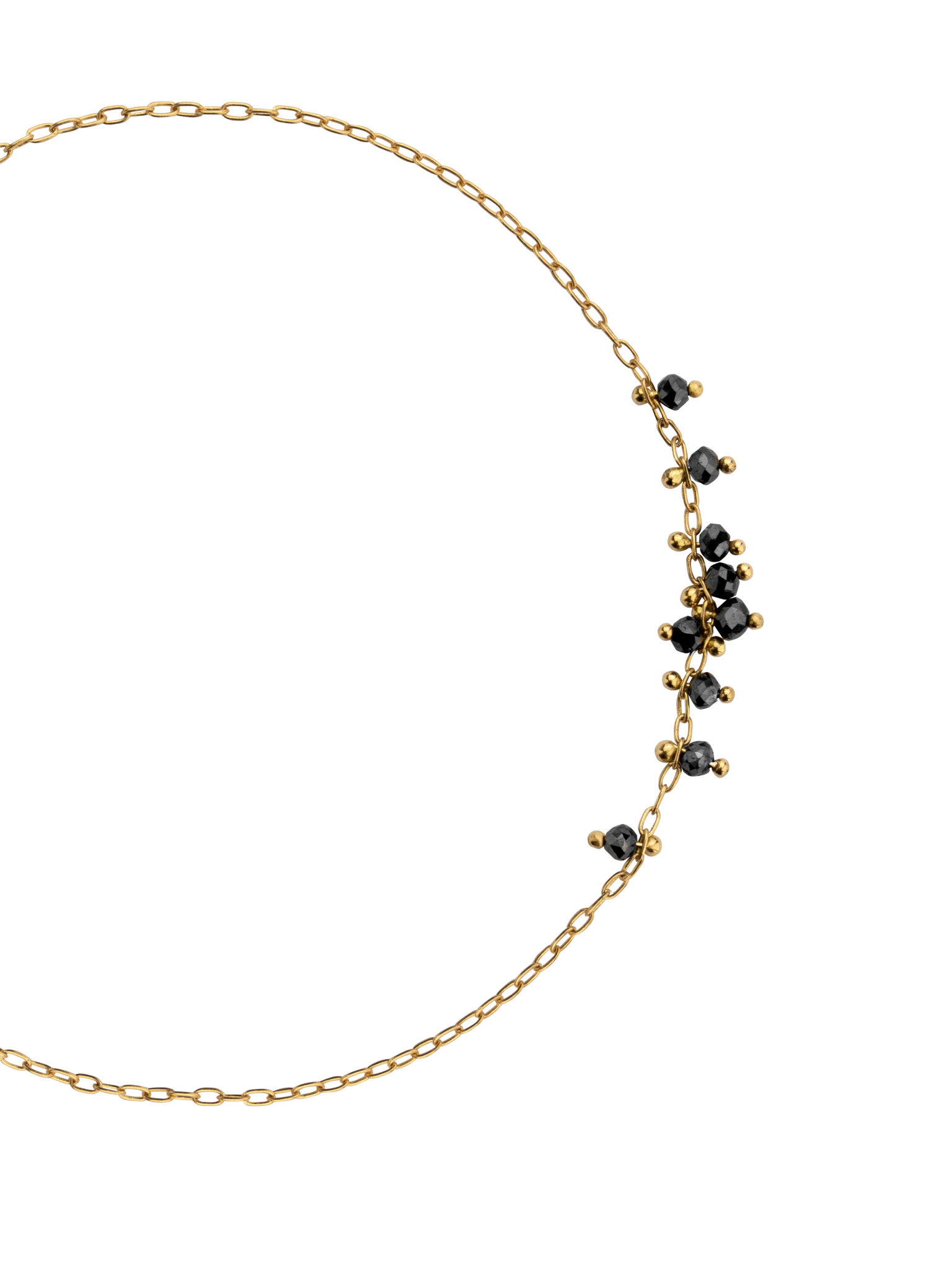 Small caviar black diamond bracelet