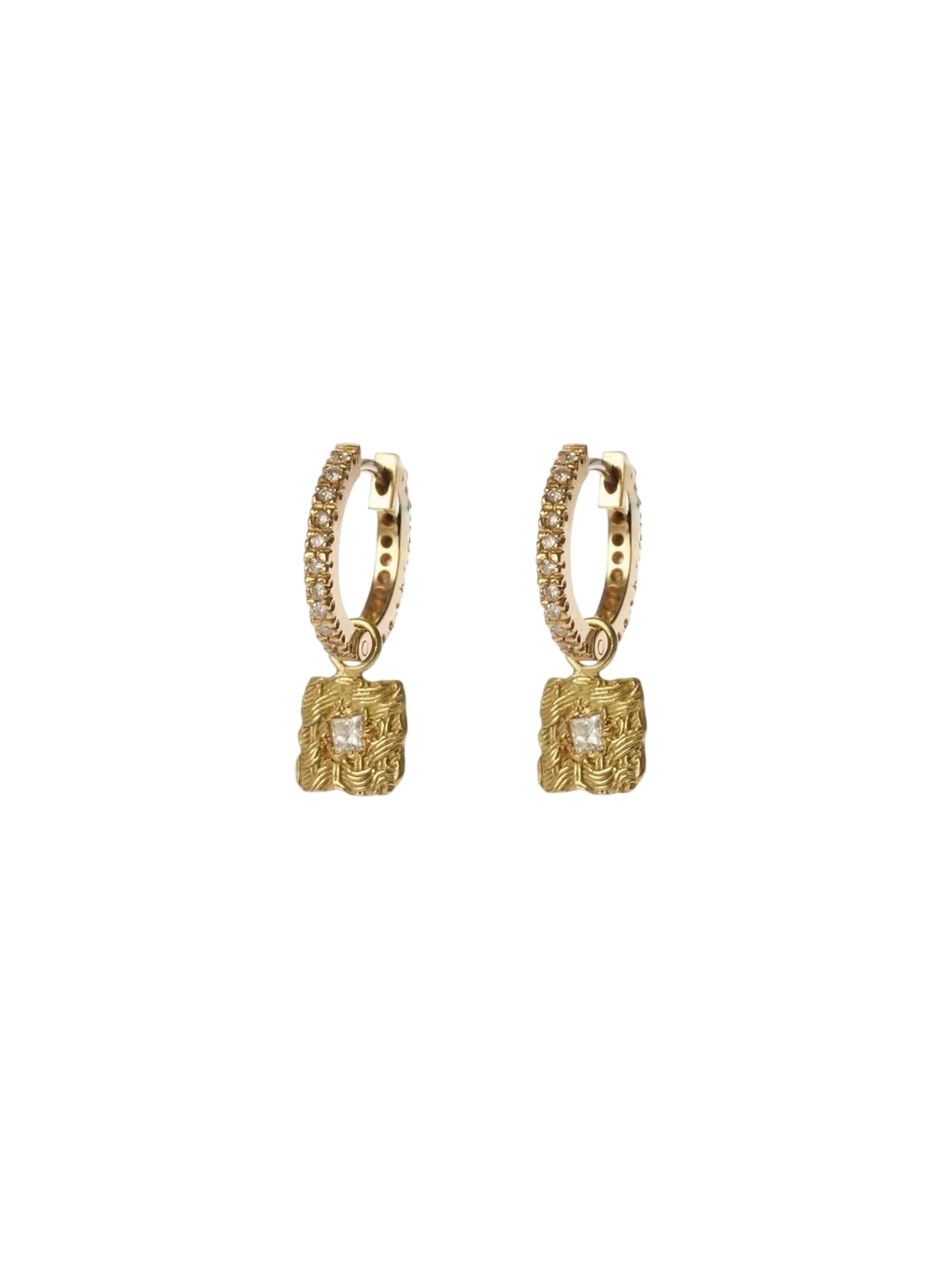Diamond Thread Hoops