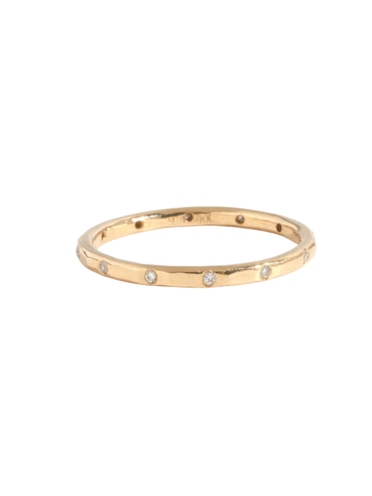 12 White Diamond Band - 18k Yellow Gold photo
