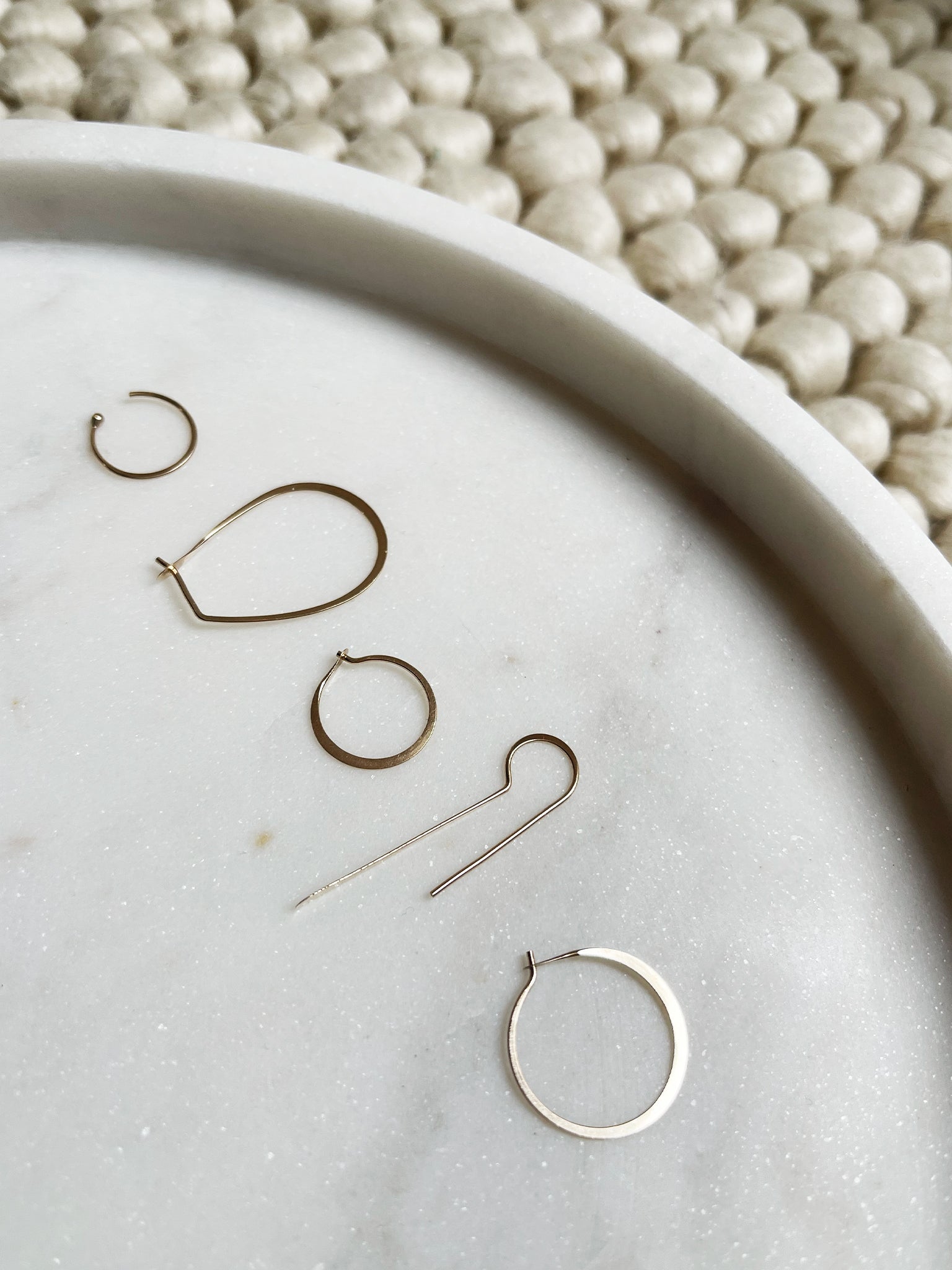 1 Inch Teardrop Hoop Earrings