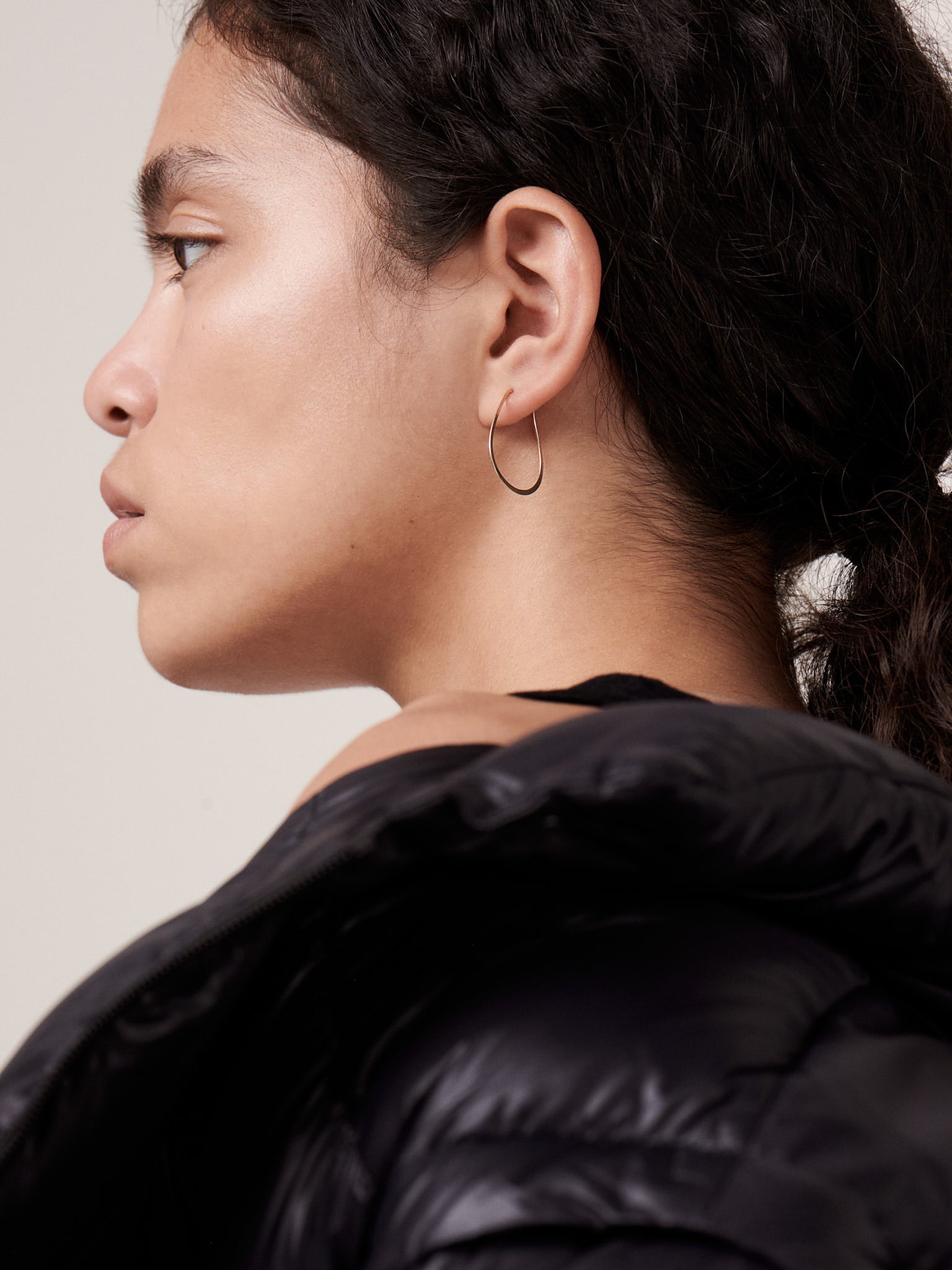 1 Inch Teardrop Hoop Earrings
