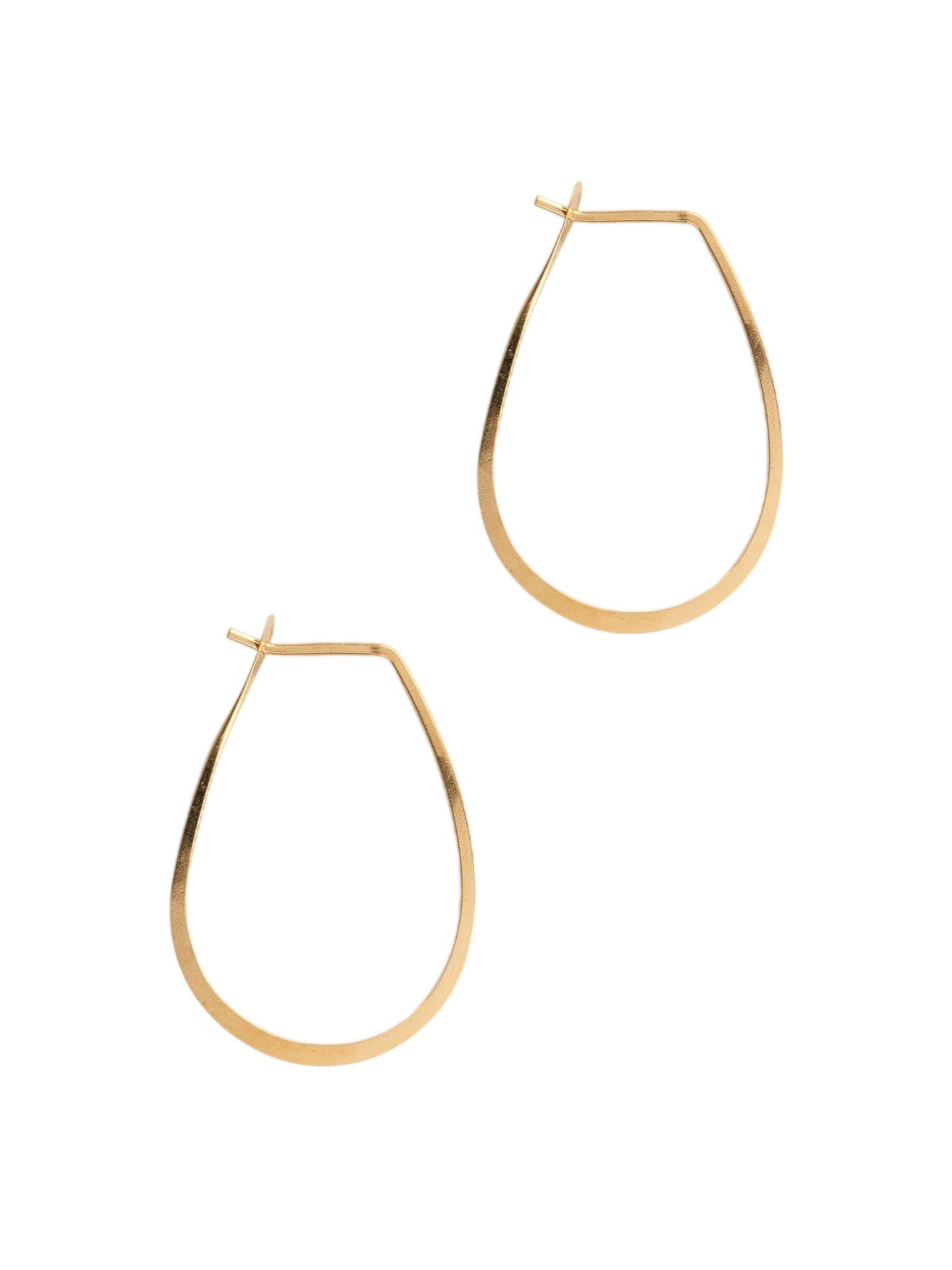 1 Inch Teardrop Hoop Earrings photo