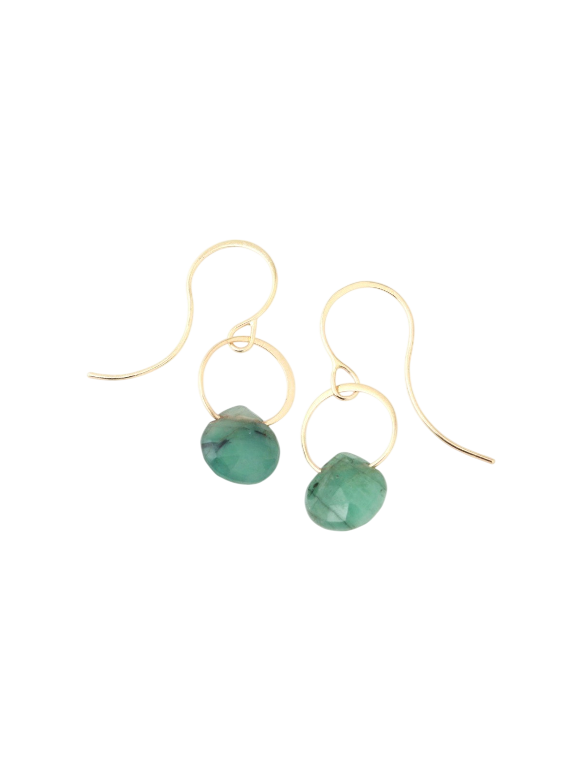 Emerald Single Drop Earrings photo