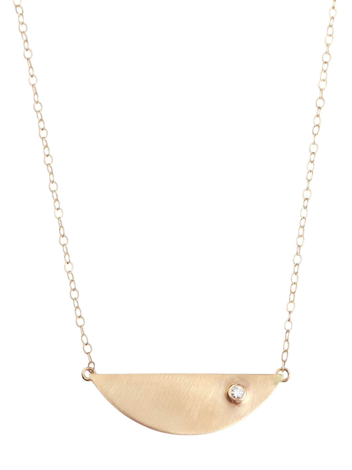 The YOU Diamond Semi Circle Necklace