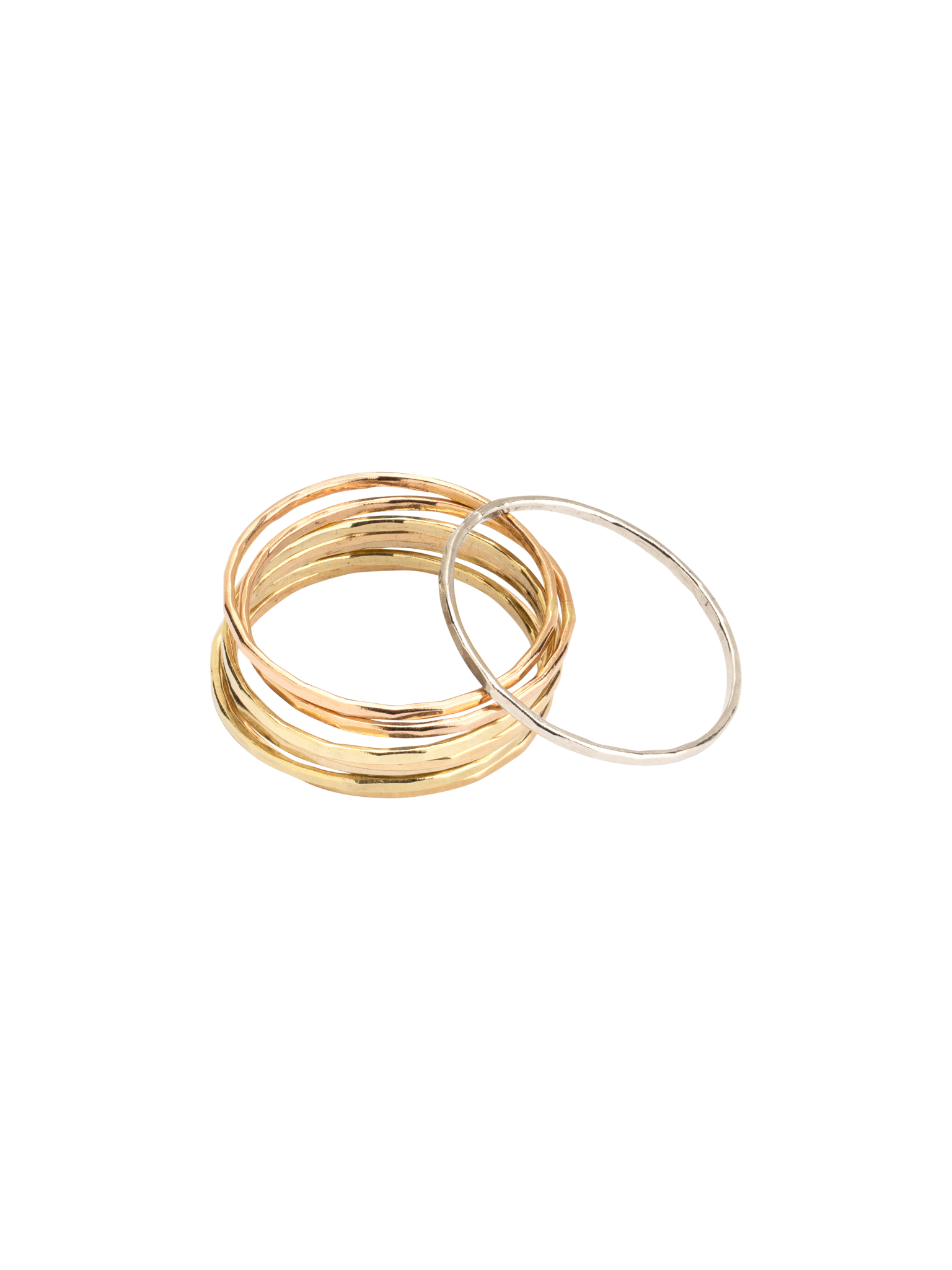 Set of 8 stacking rings by Melissa Joy Manning | Finematter