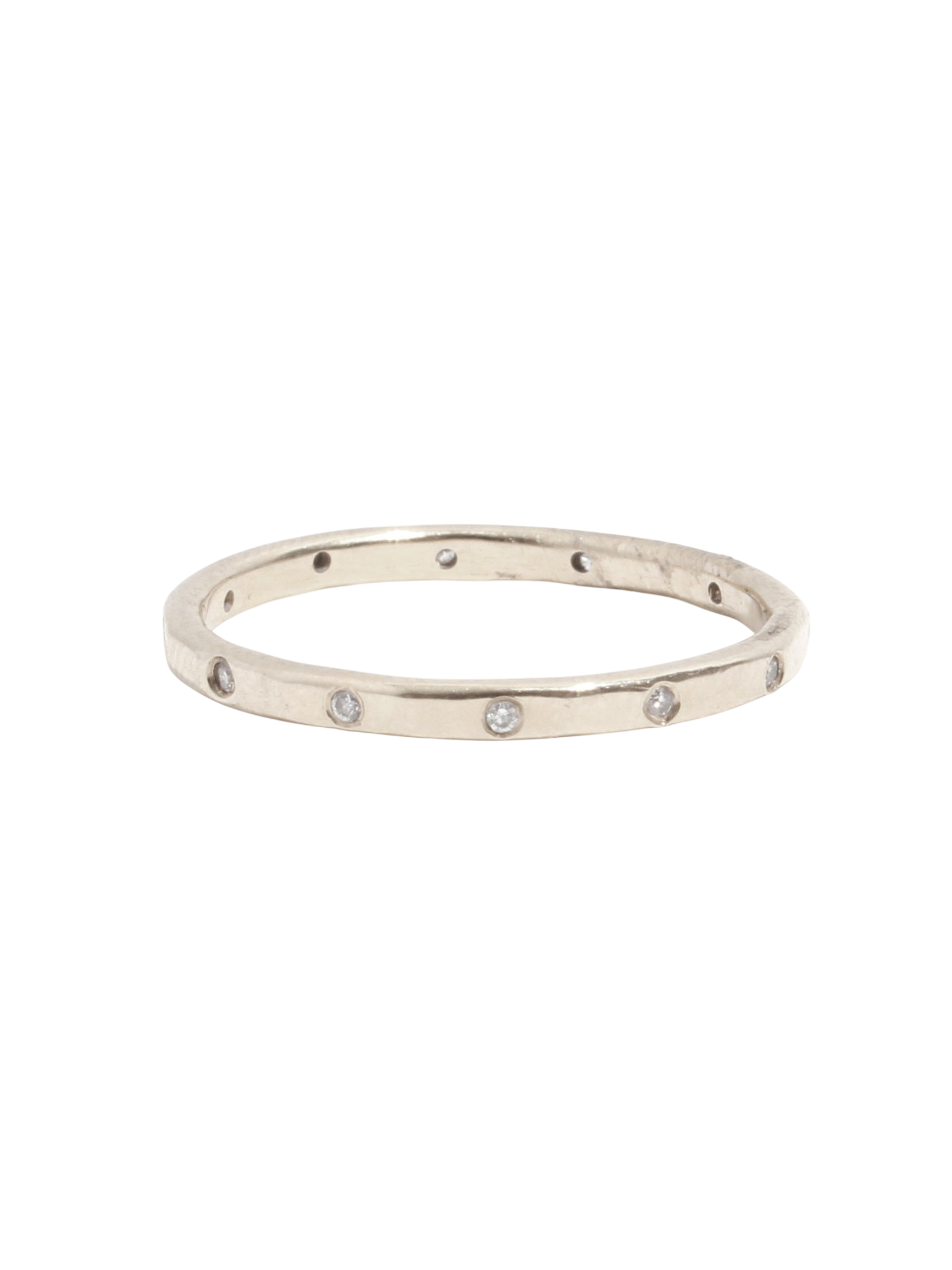 12 White Diamond Band - 18k White Gold photo