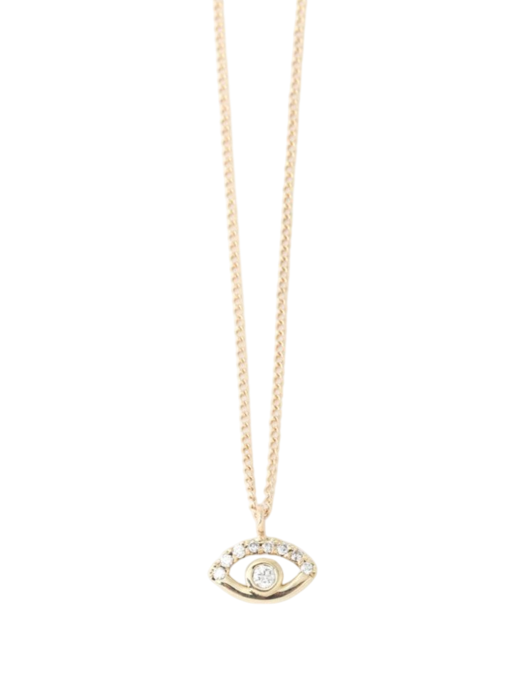 Diamond Eye Necklace with Pave