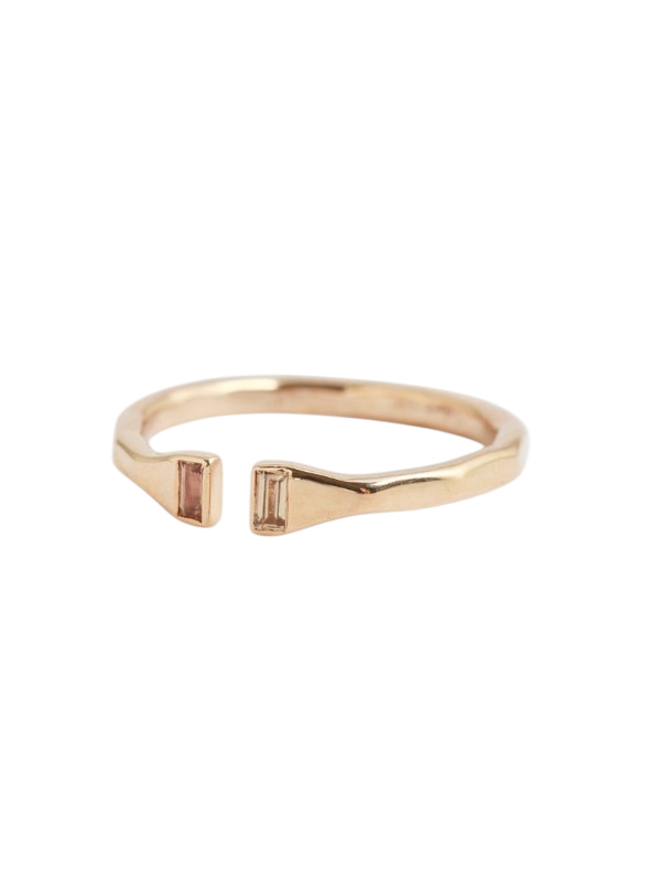 Pink Umba Sapphire Buckle Ring