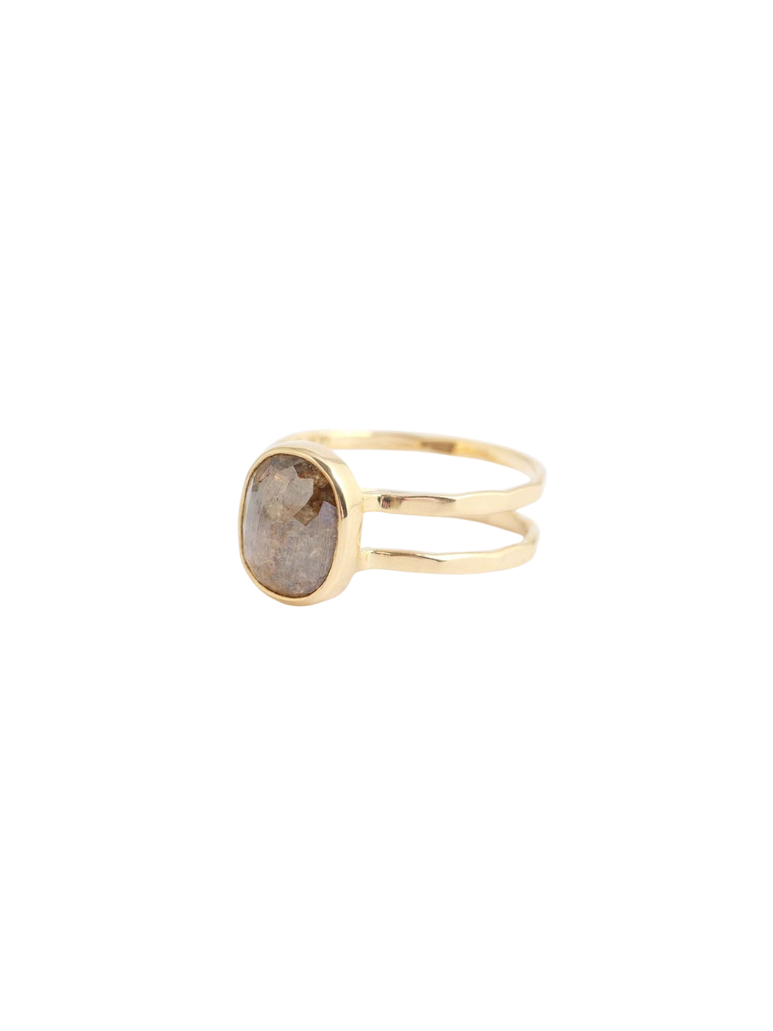 Double Band Brown Diamond Ring