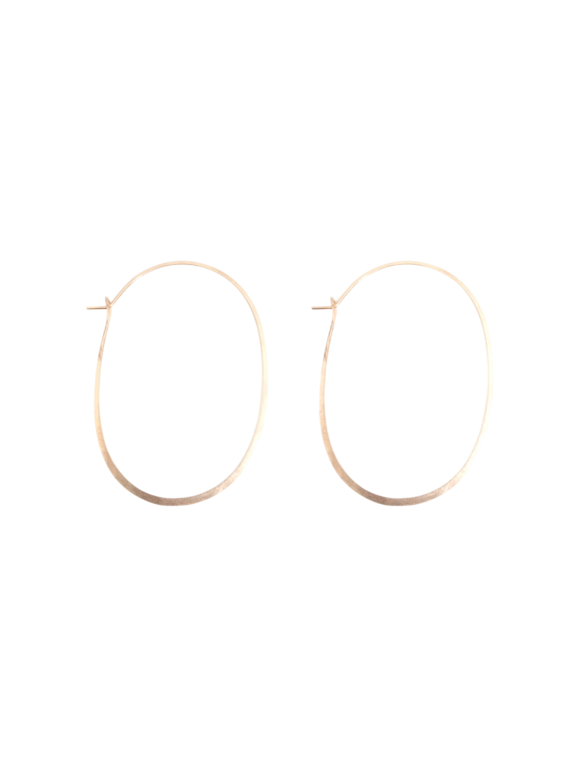2.25 Inch Oval Hoop Earrings photo