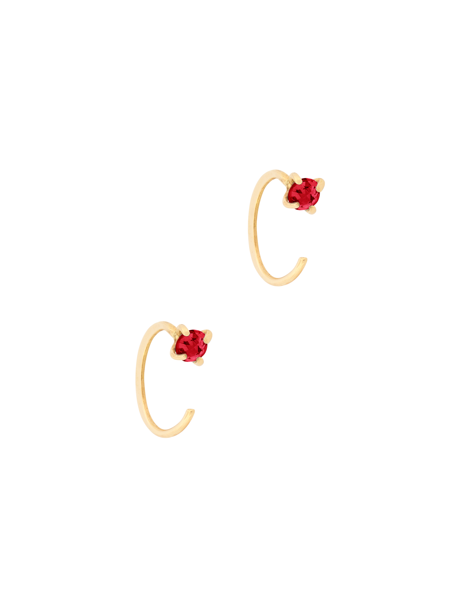 Gemstone hug earrings