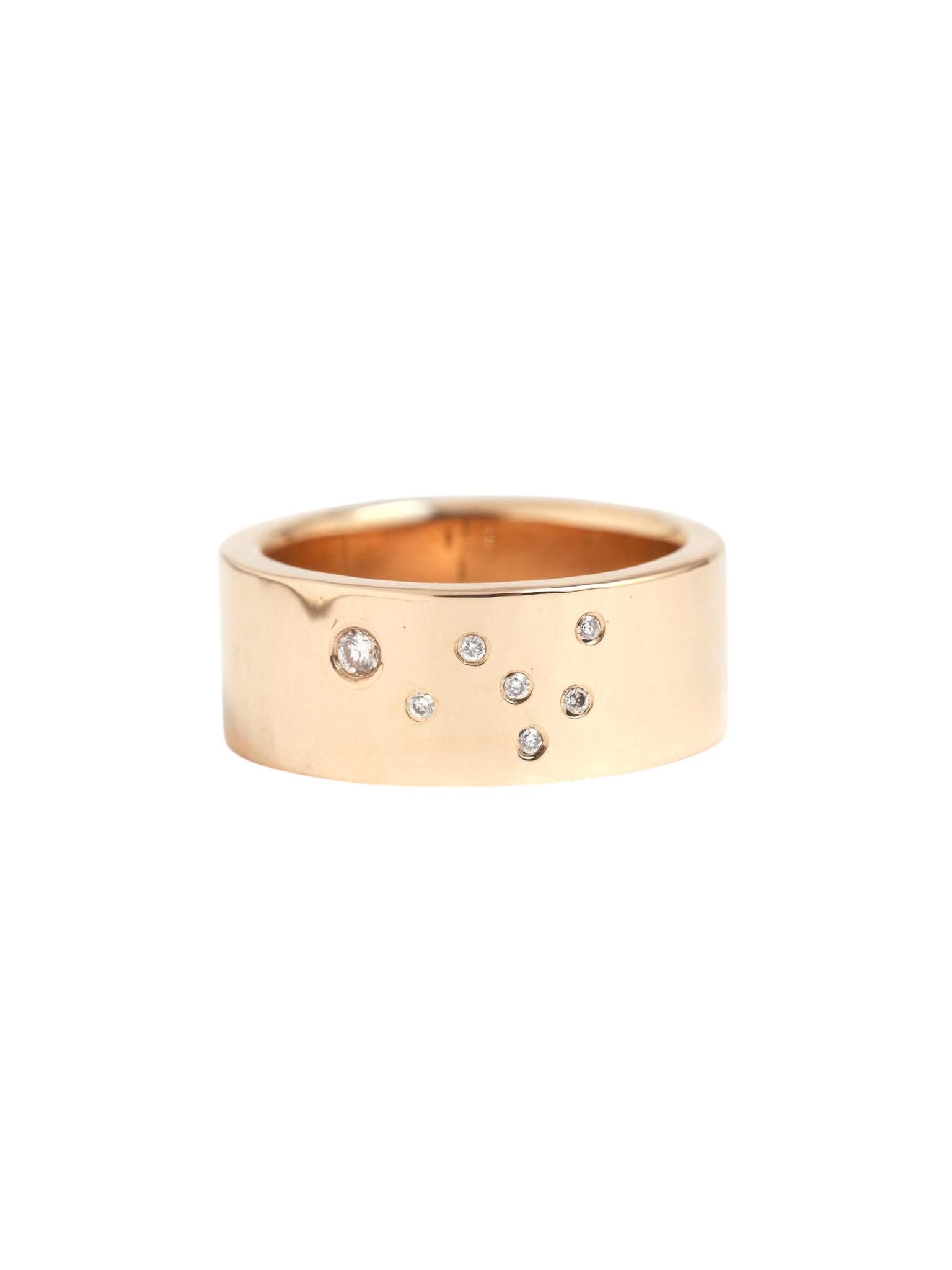 Diamond Constellation Shield Cigar Band Ring