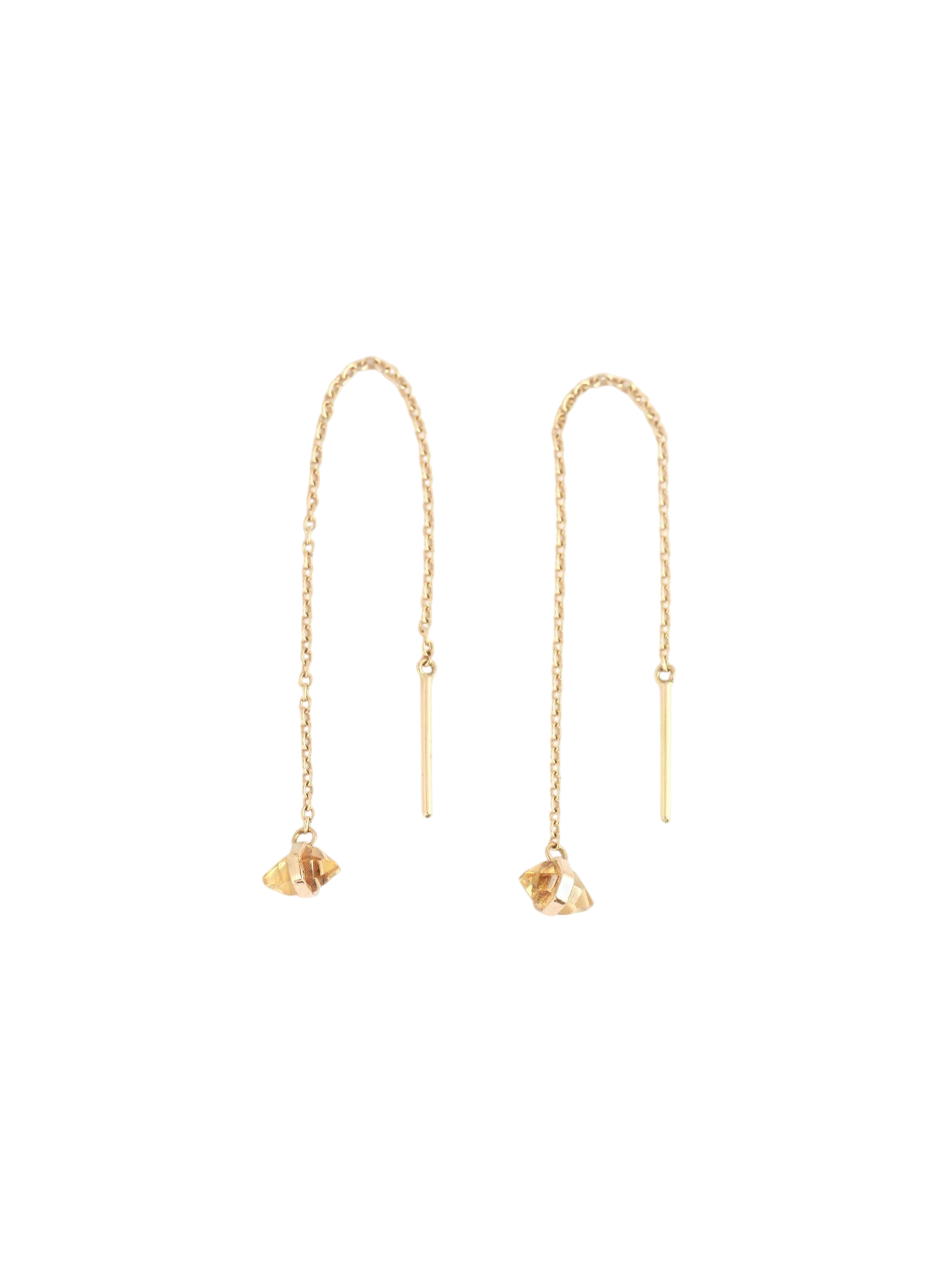 Citrine Threader Earrings photo