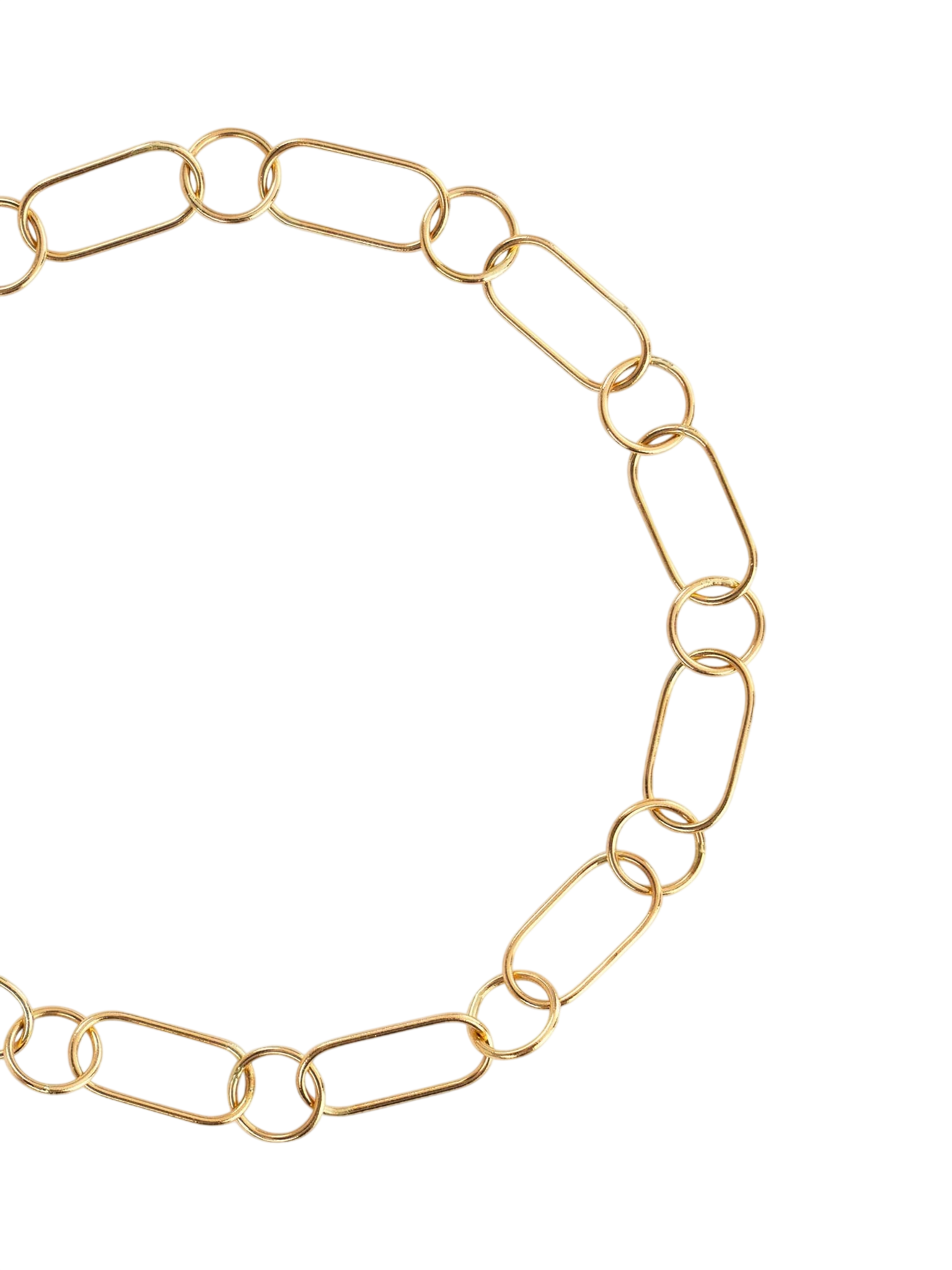 Oval and round chain bracelet photo