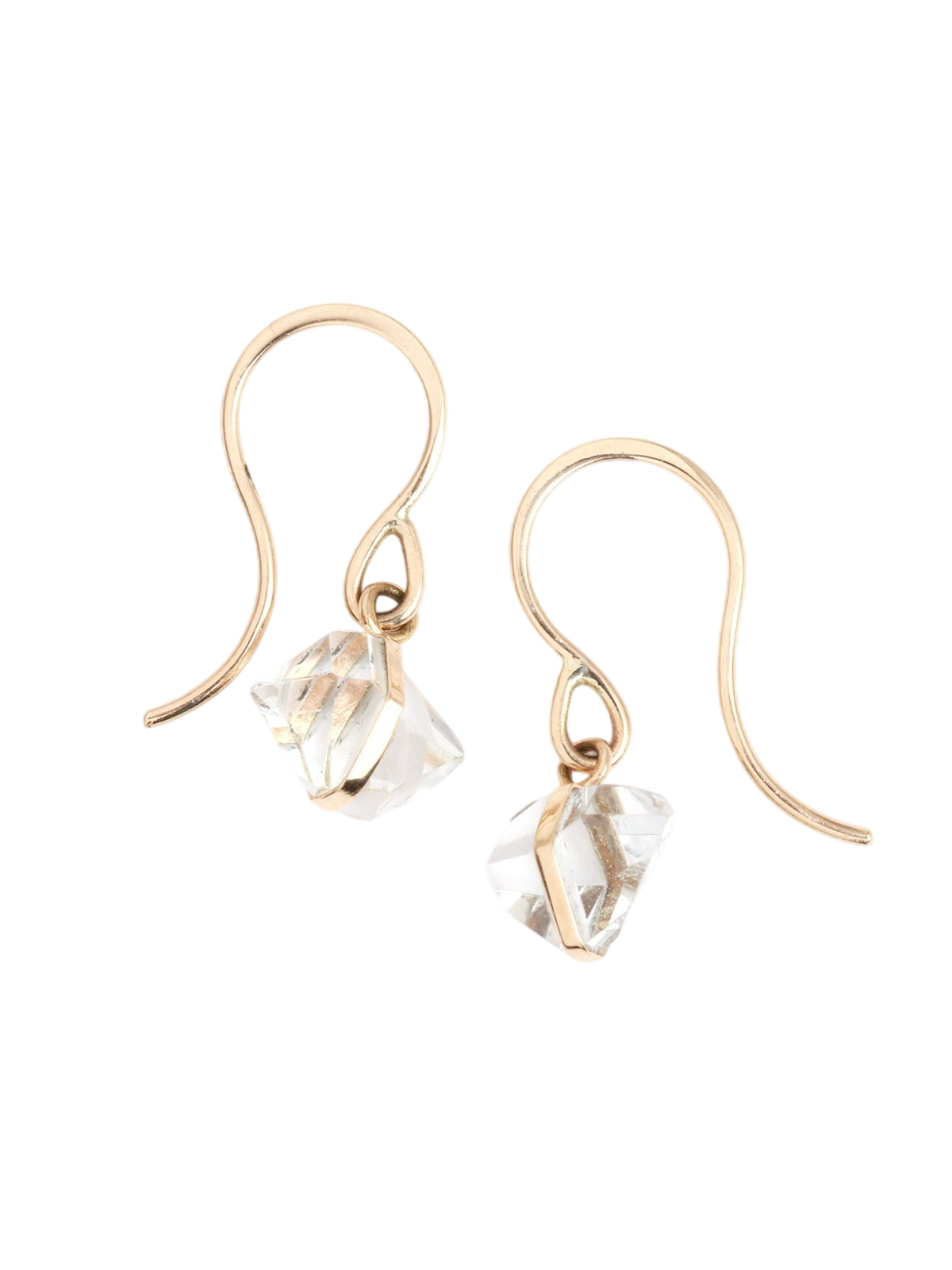 Bezel Wrap Herkimer Drop Earrings photo
