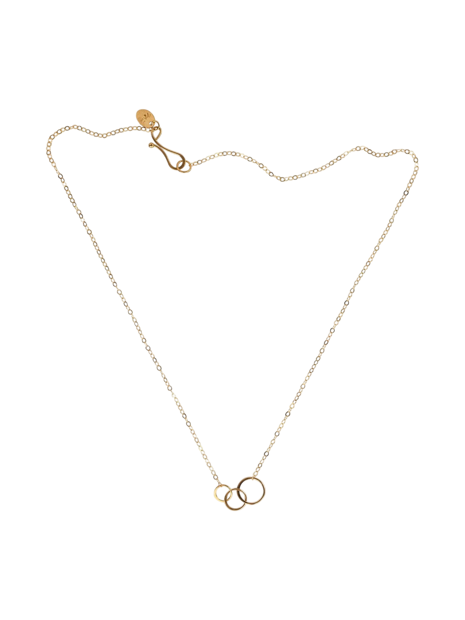 Graduated circle necklace photo