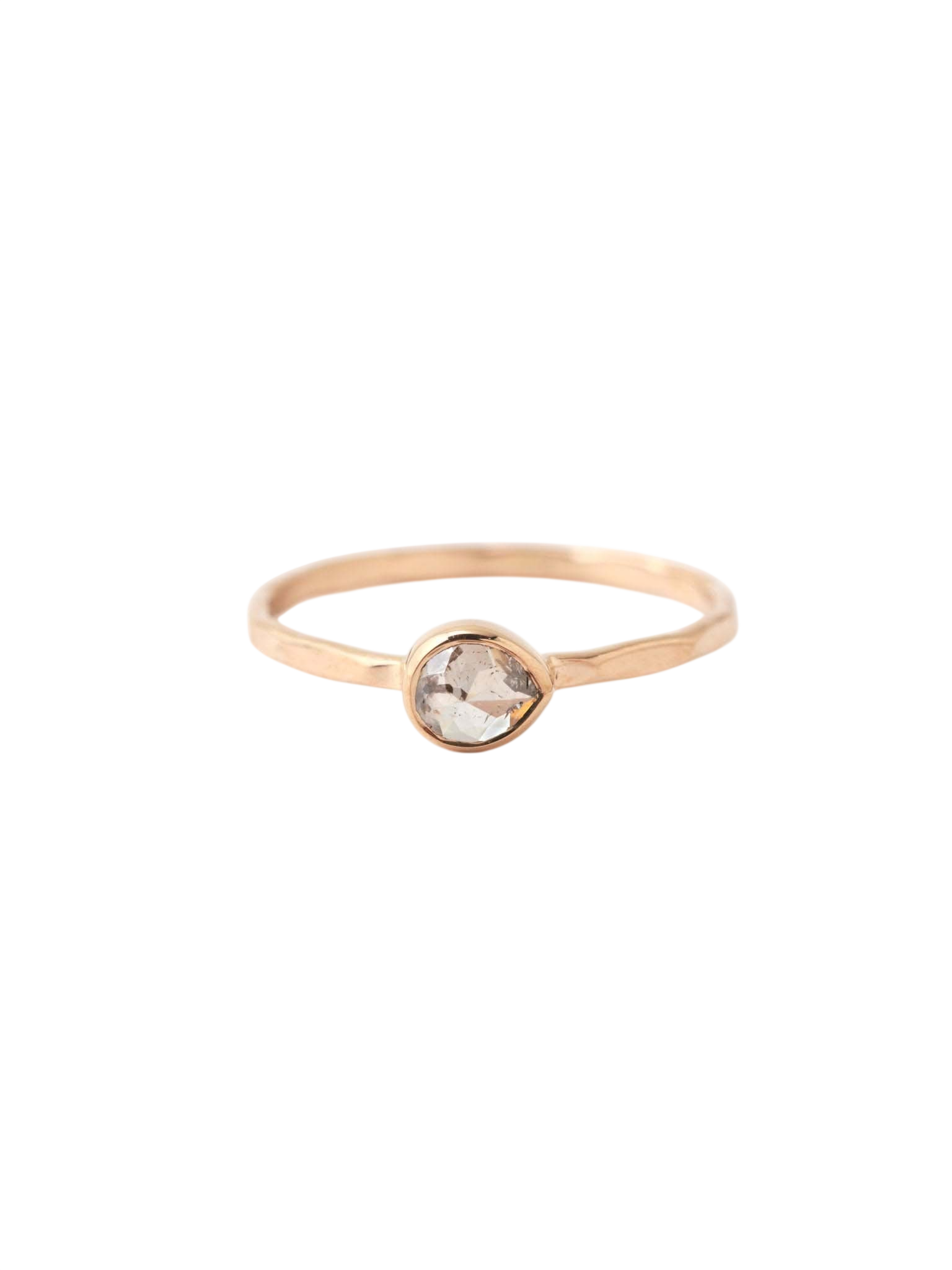East-West Pear-Cut Diamond Ring